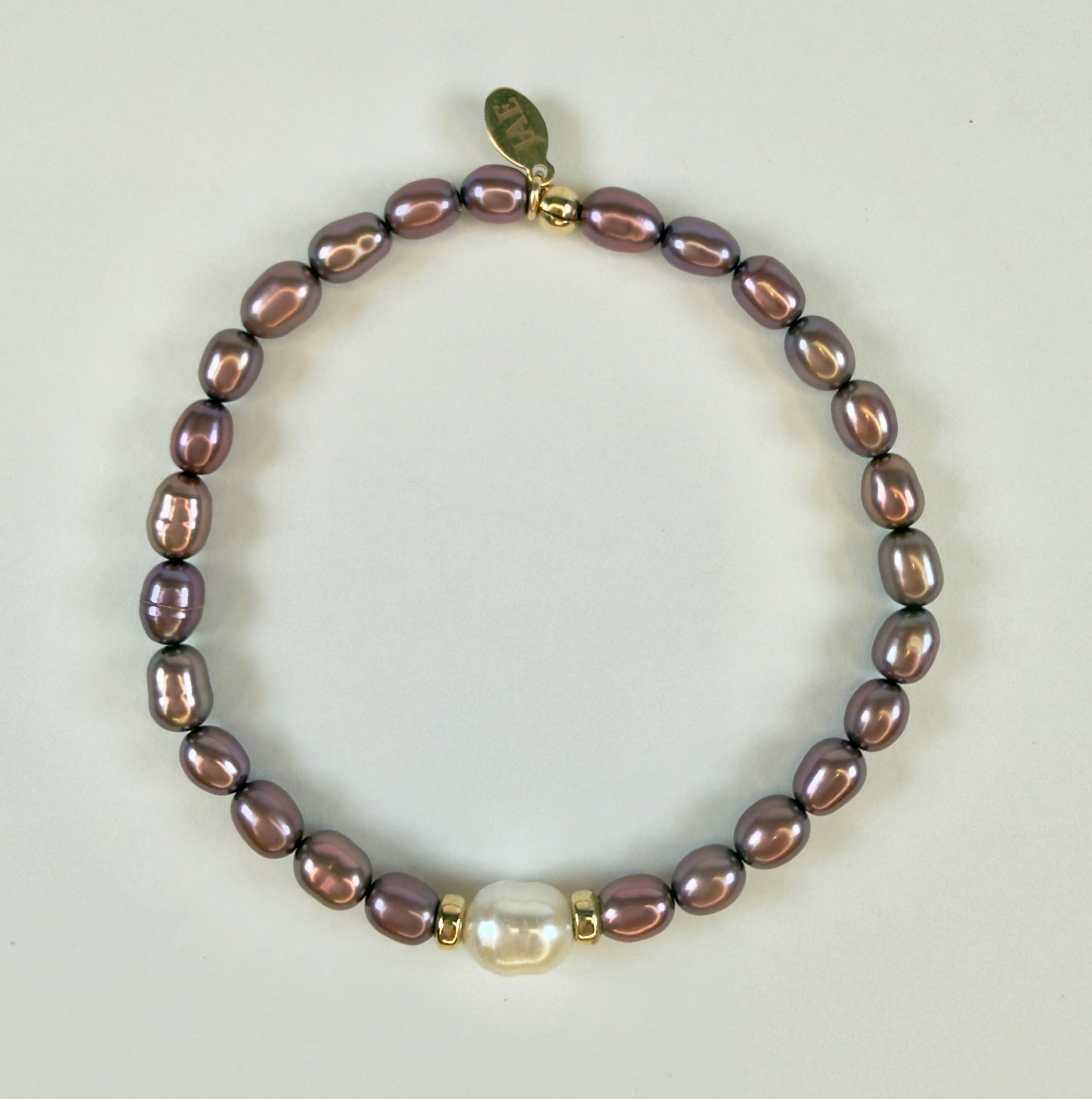 The Eden - Mauve Pink Freshwater Pearl Bracelet