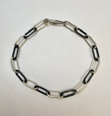 The Foreman - Black Rhodium and Oxidized Sterling Bracelet
