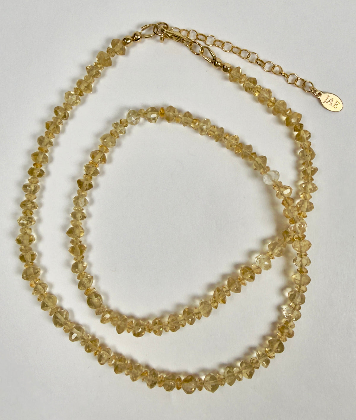 The Famke - Citrine Beaded Necklace