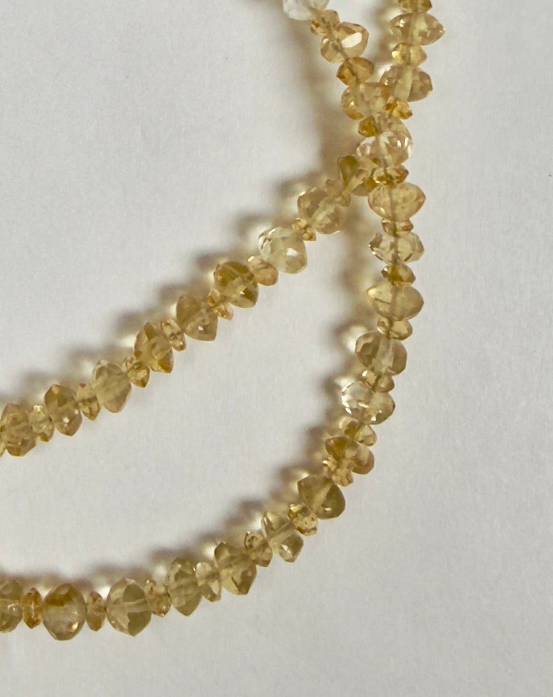 The Famke - Citrine Beaded Necklace