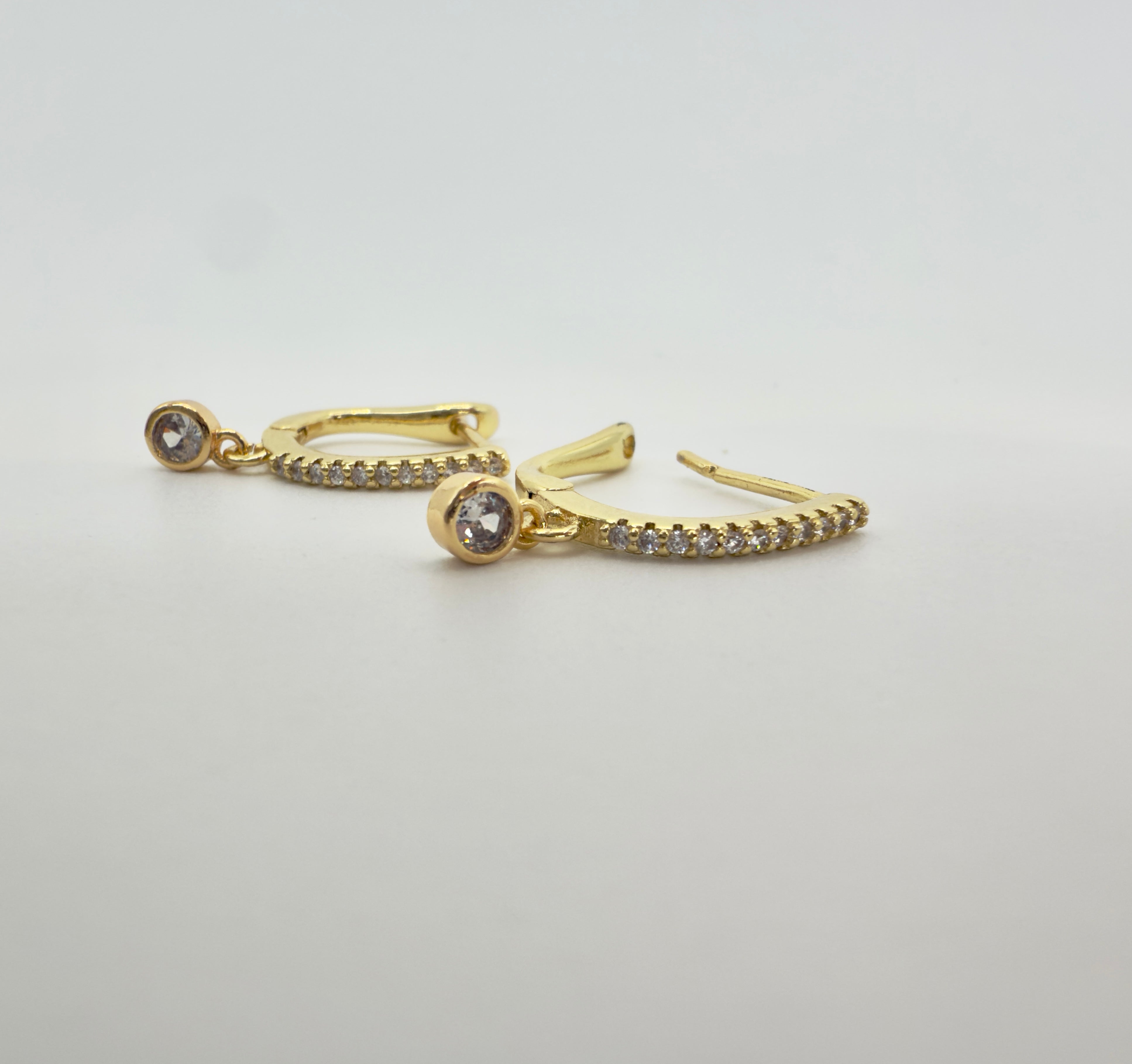 The Sophie - Cubic Zirconia Drop Huggie Earring