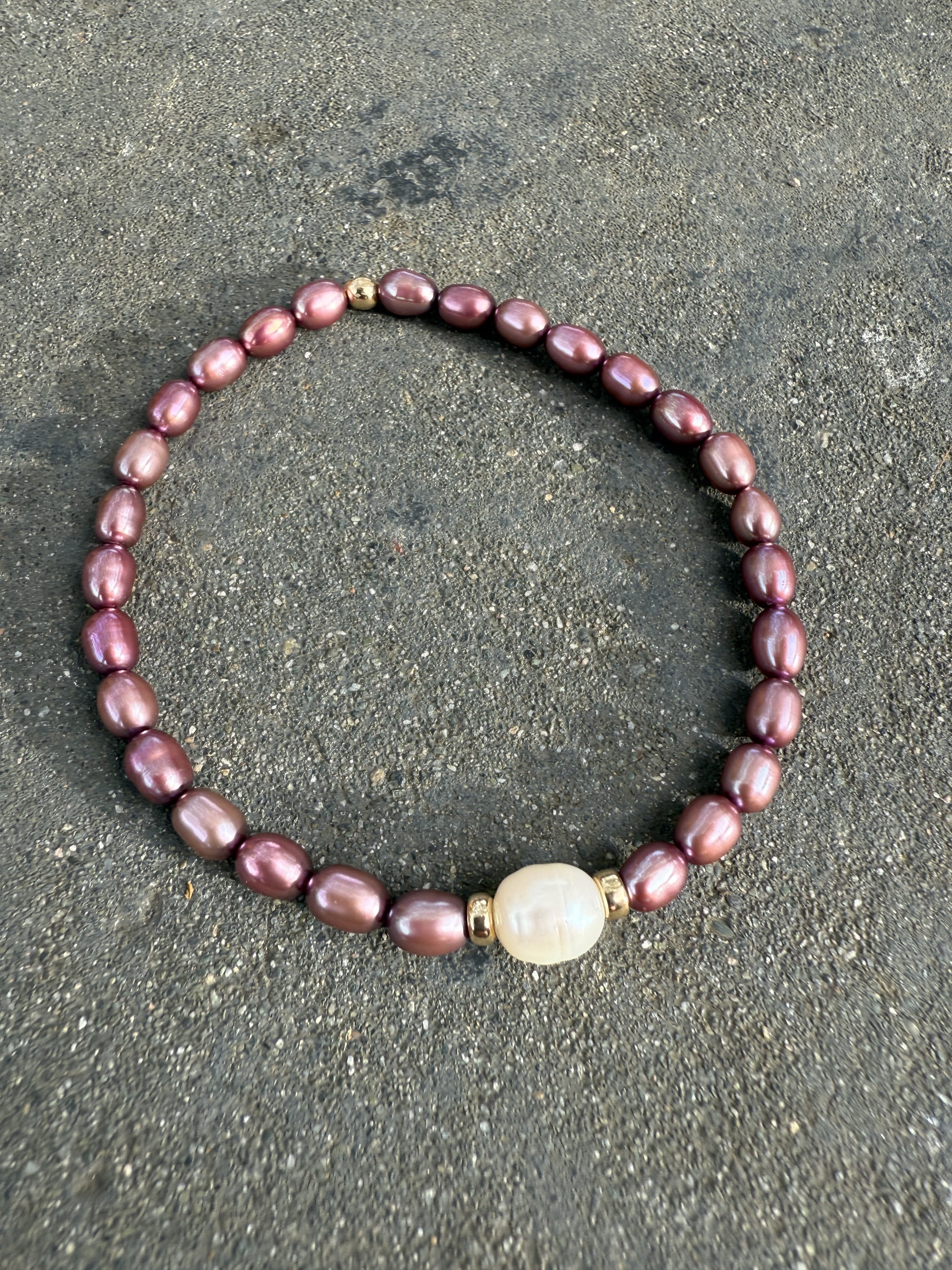 The Eden -  Mauve Pink Freshwater Pearl Bracelet