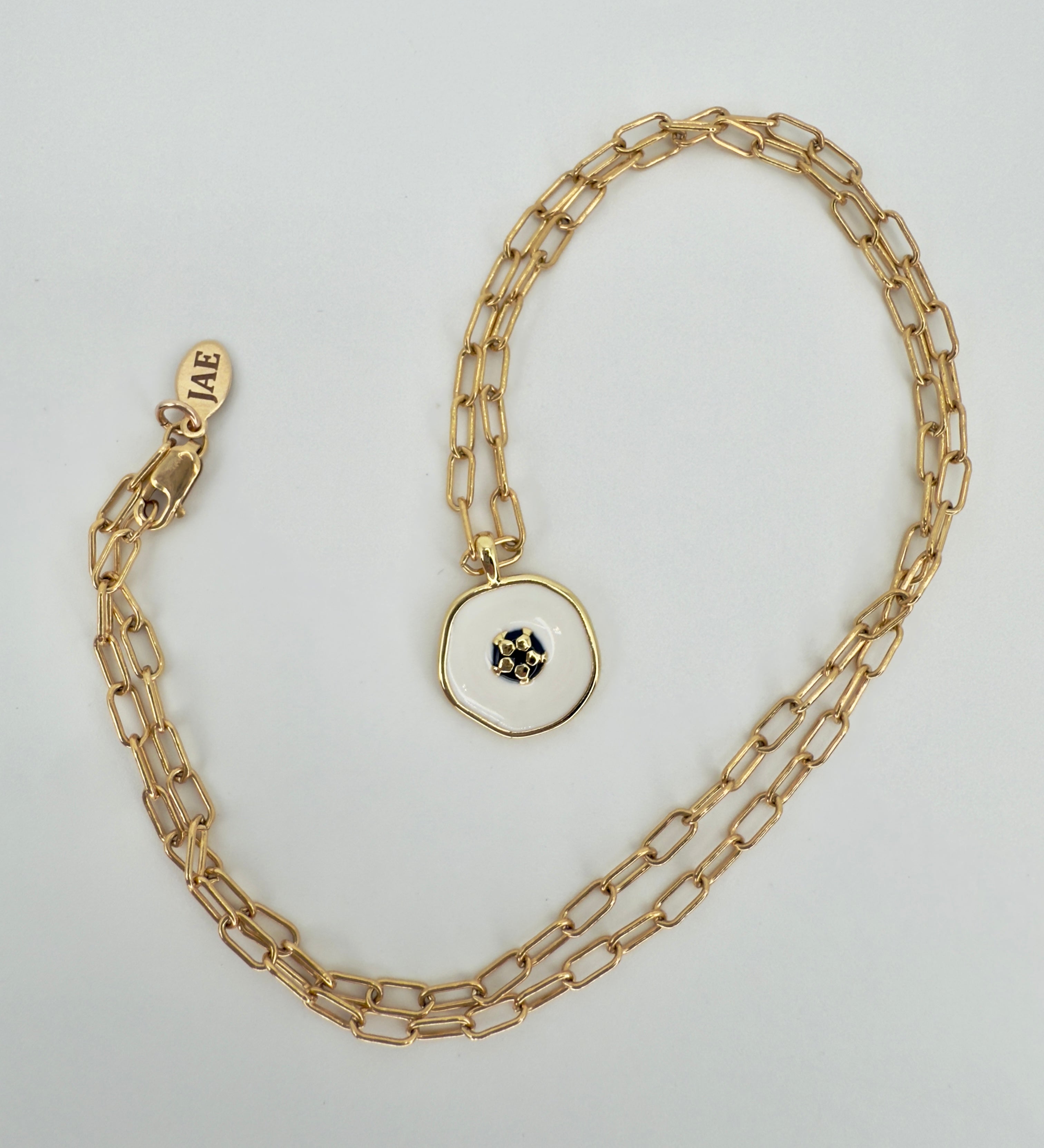 The Hamm - Enamel Soccer Ball Medallion Necklace