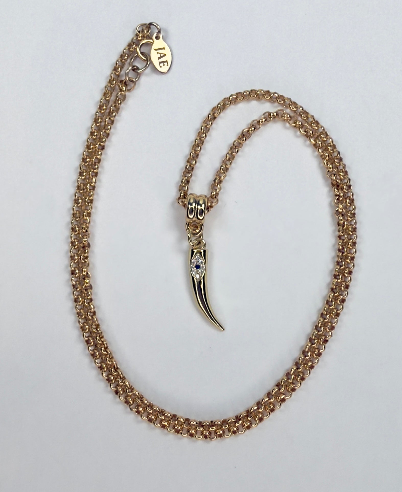 The Mila Necklace - Evil Eye Tusk Pendant Necklace