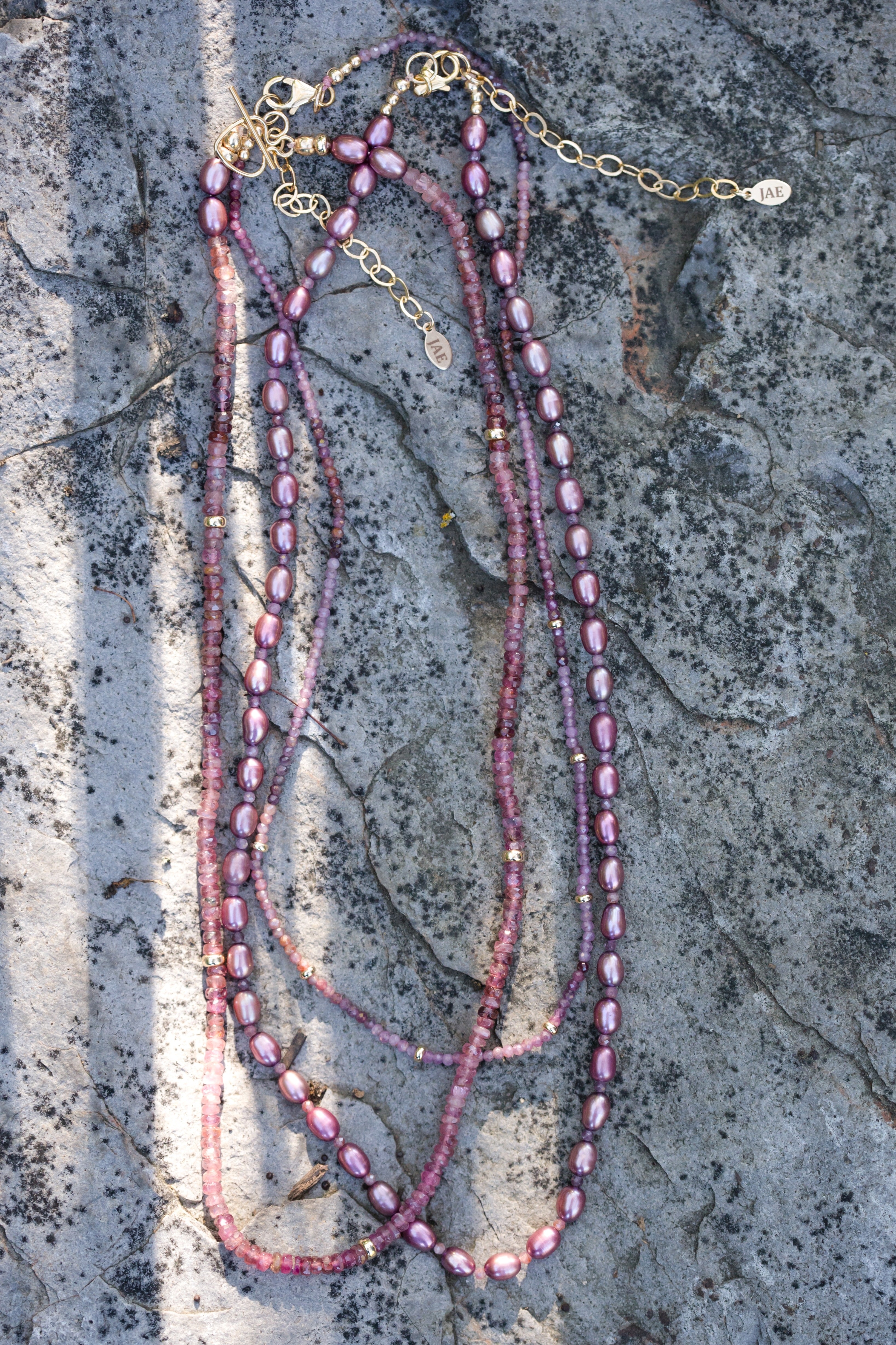 The Michelle - Pink Tourmaline Shaded Necklace