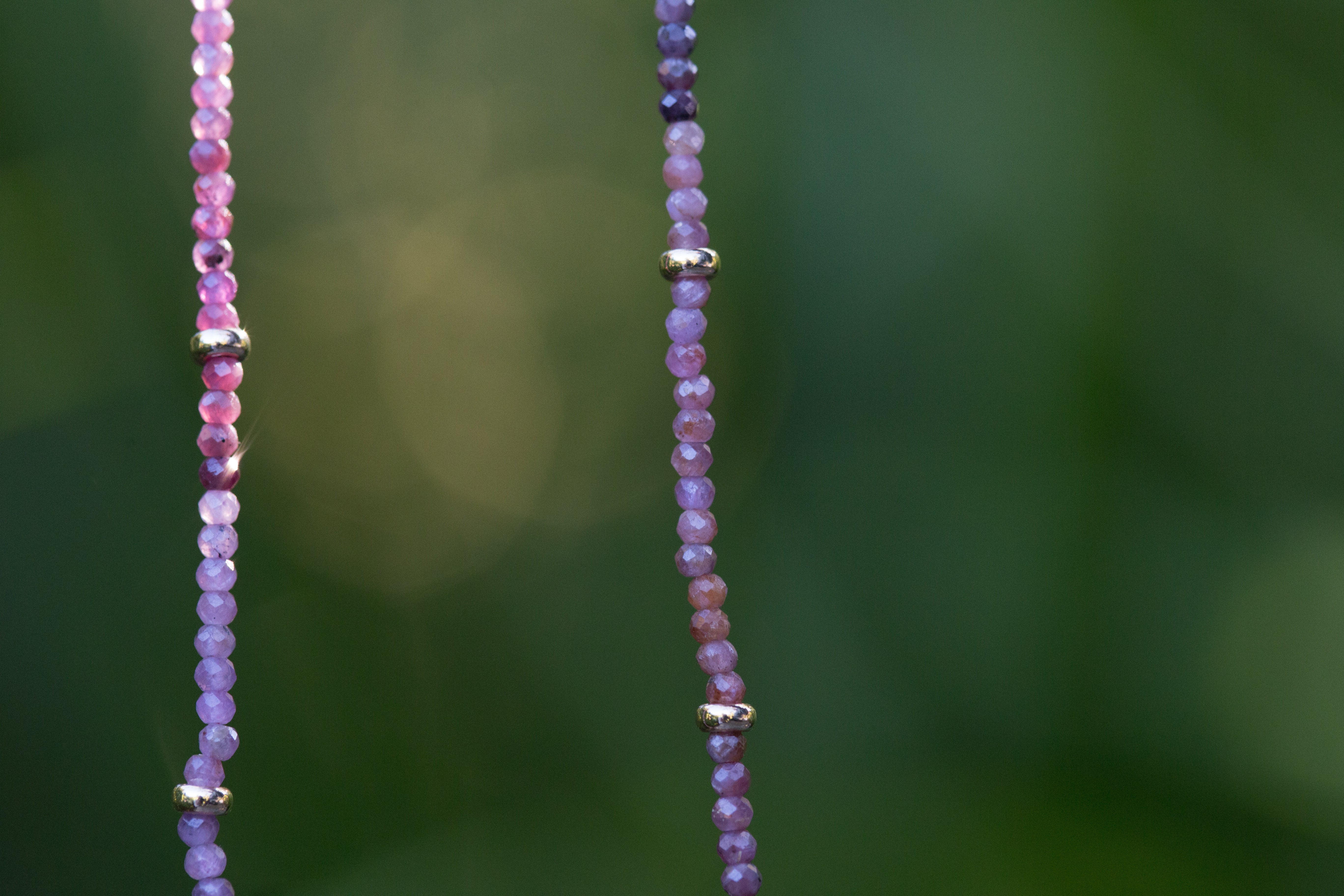 The Michelle - Pink Tourmaline Shaded Necklace