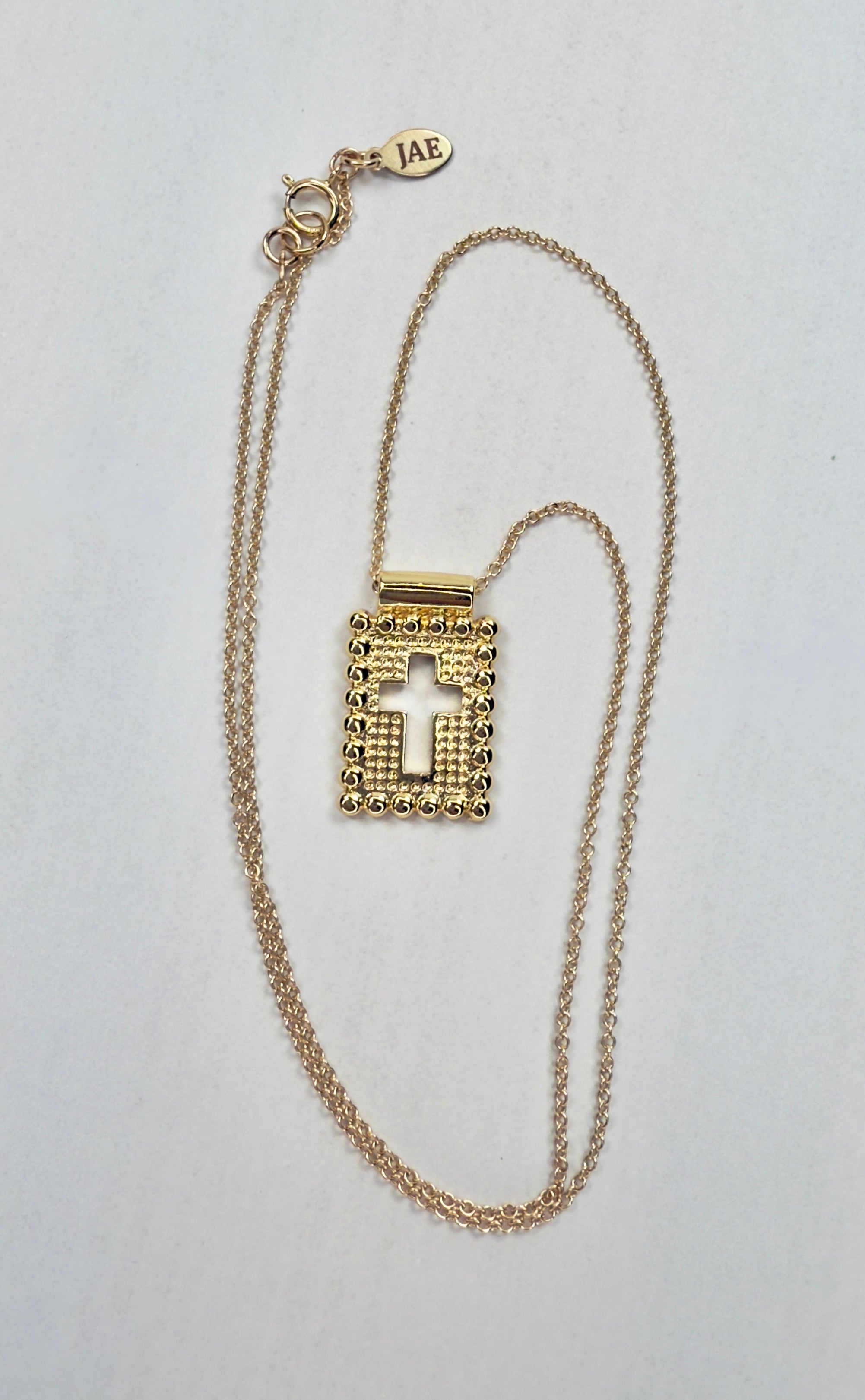 The Anterus - Rectangular Cut-out Cross Pendant Necklace