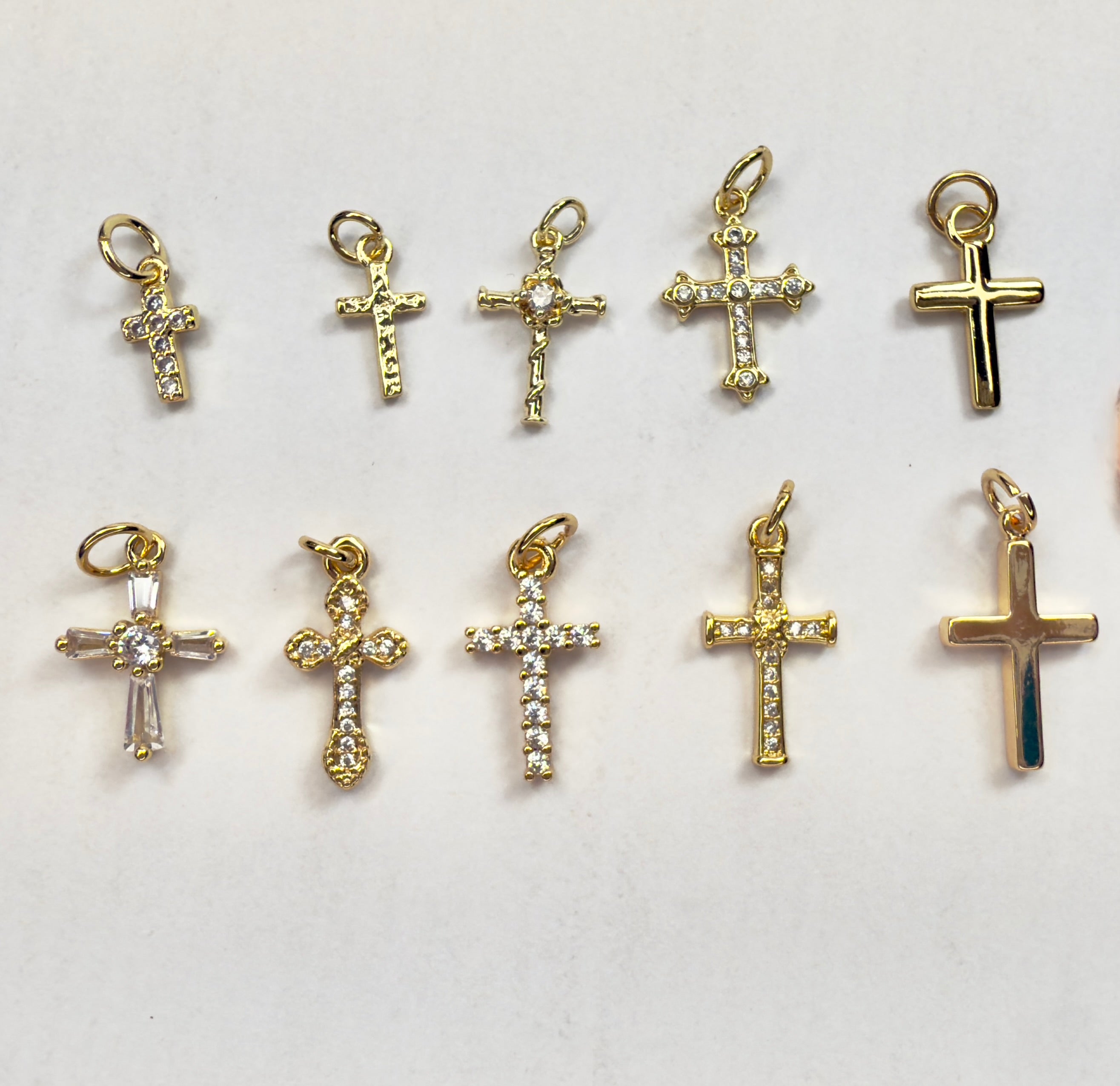 Cross Charm or Your Choice with Connector of Your Choice
