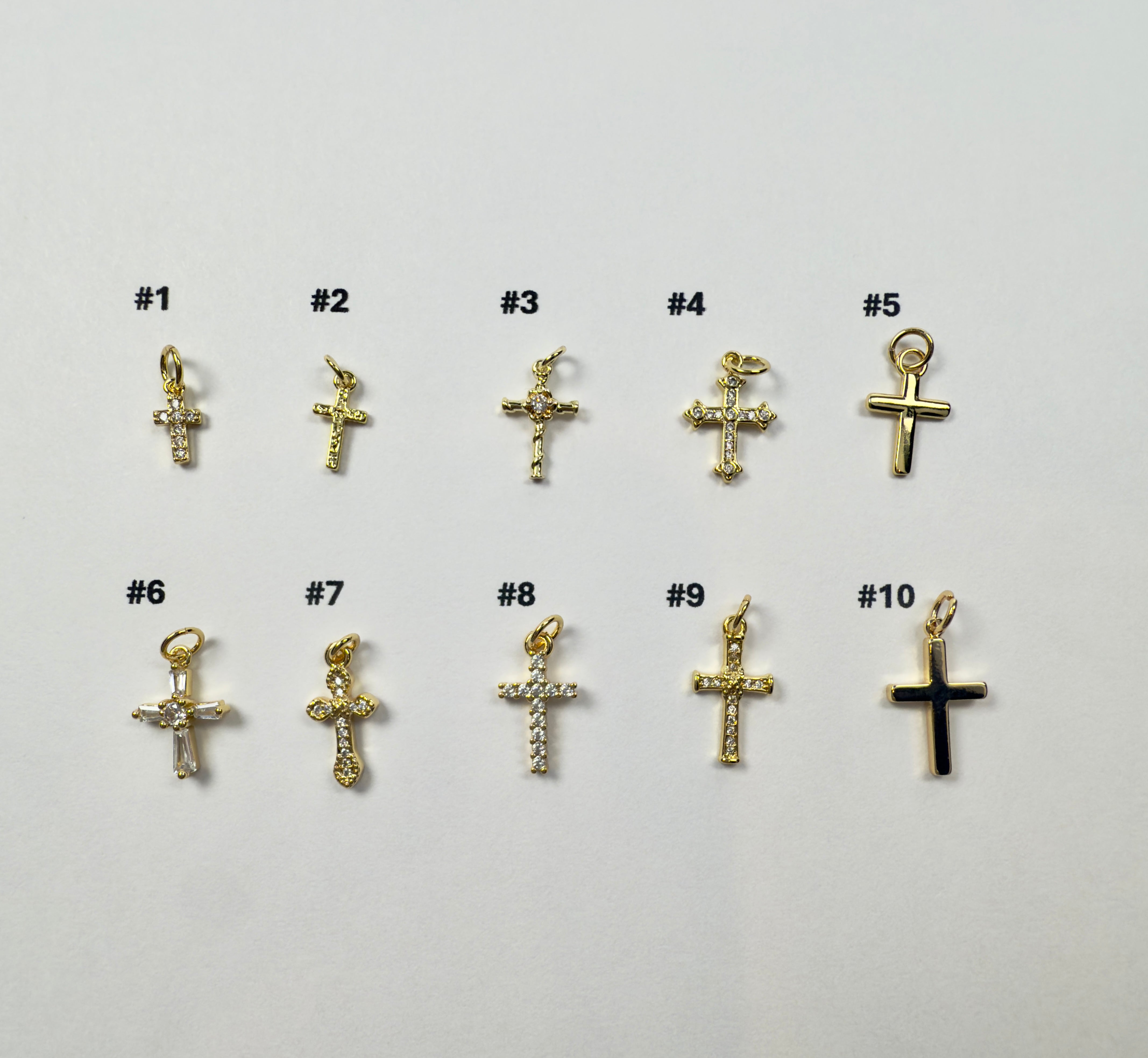 Cross Charm or Your Choice with Connector of Your Choice