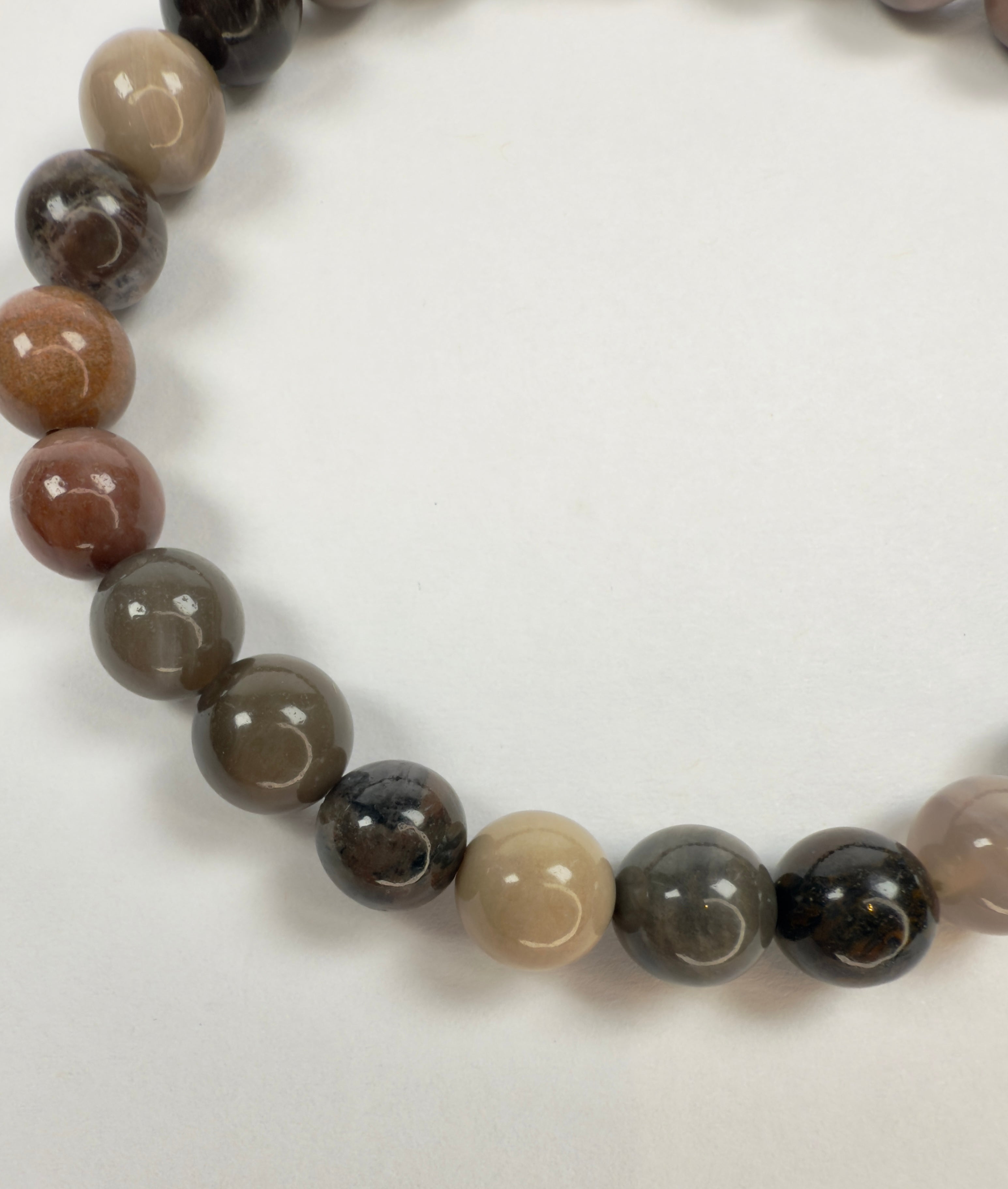 The John - Petrified Wood Beaded Bracelet