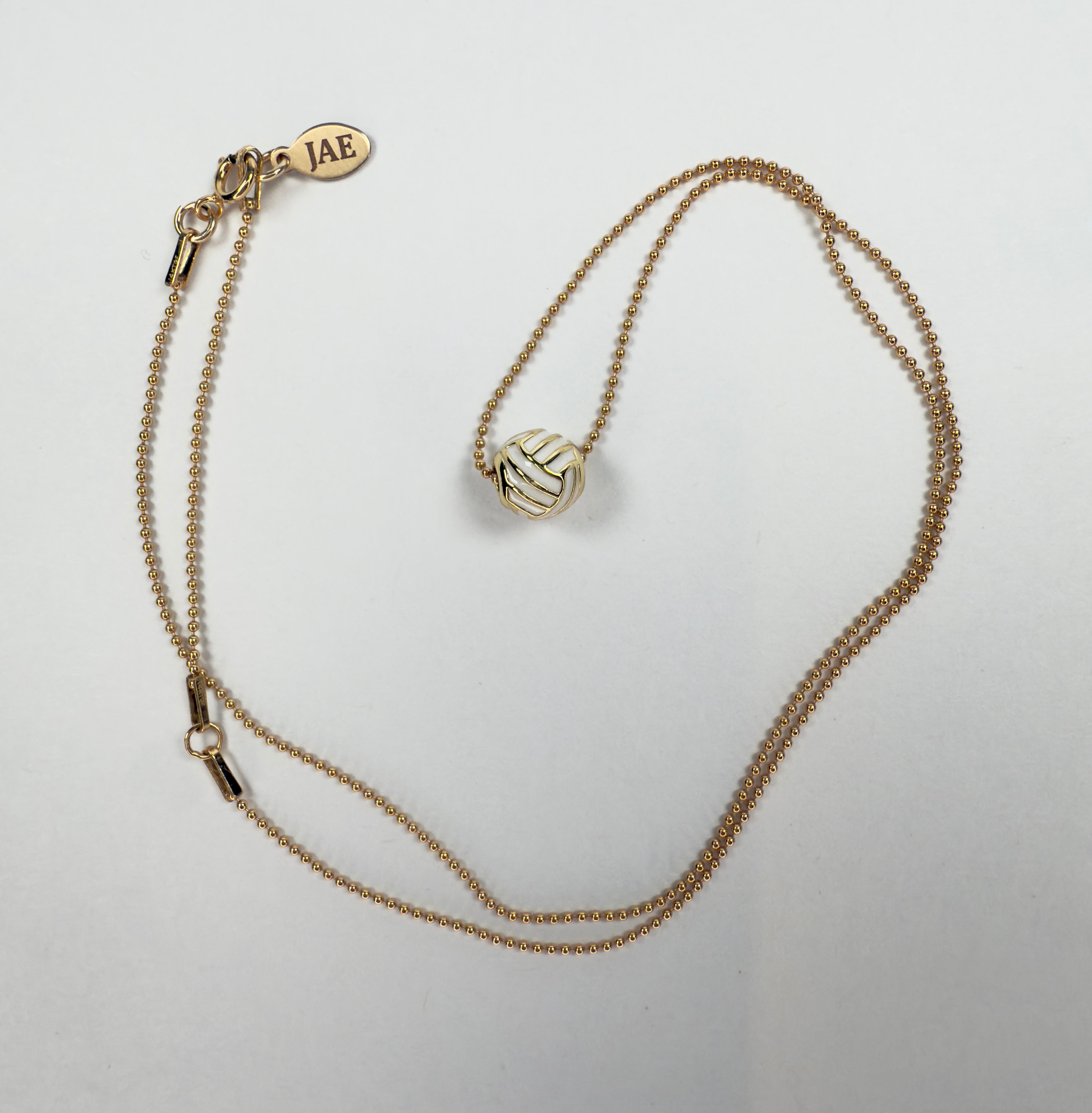 The May - Floating Volleyball Necklace -Adjustable 16"-18" Inches