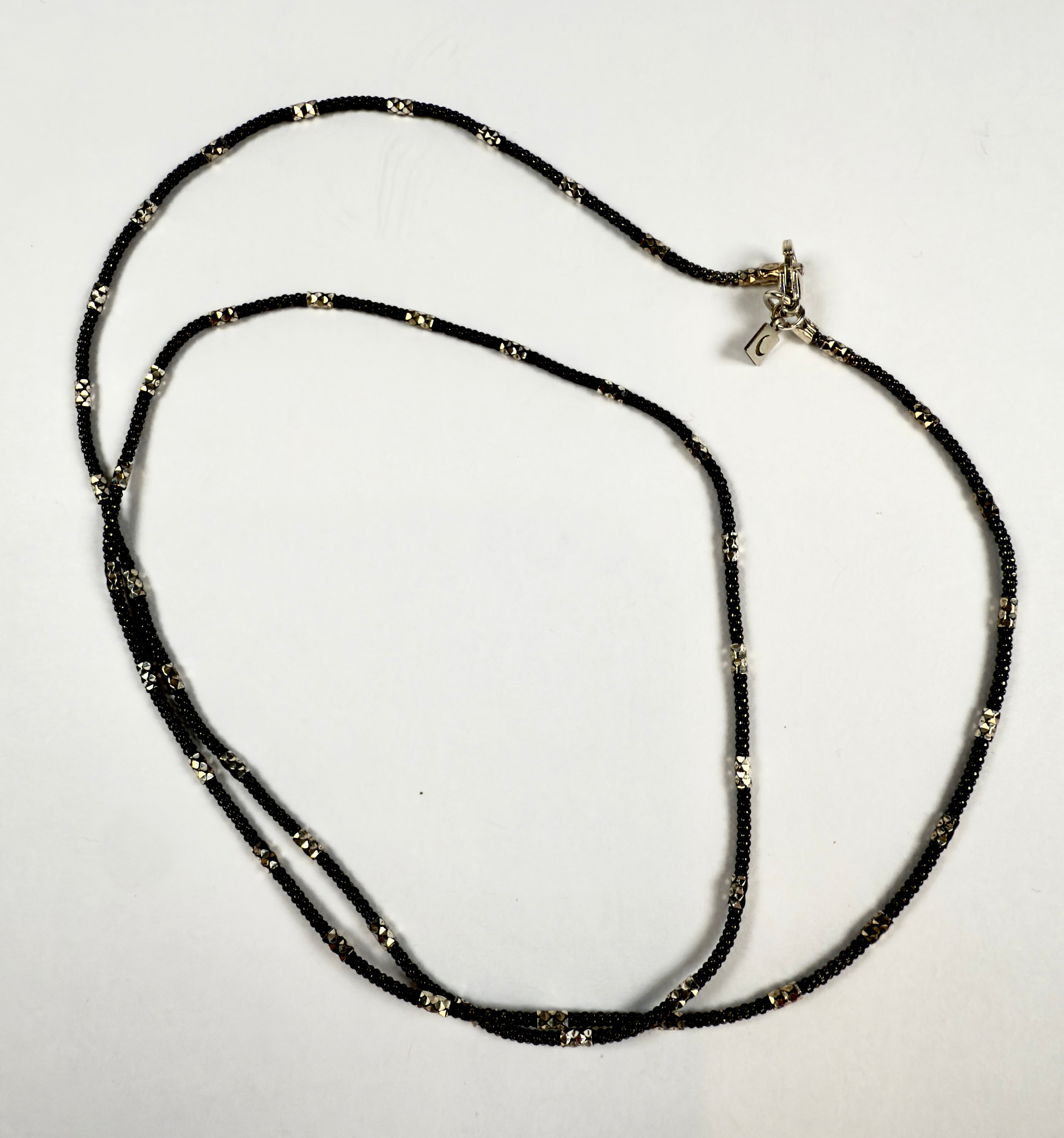 The Nick - Black Rhodium and Textured Sterling Silver Necklace