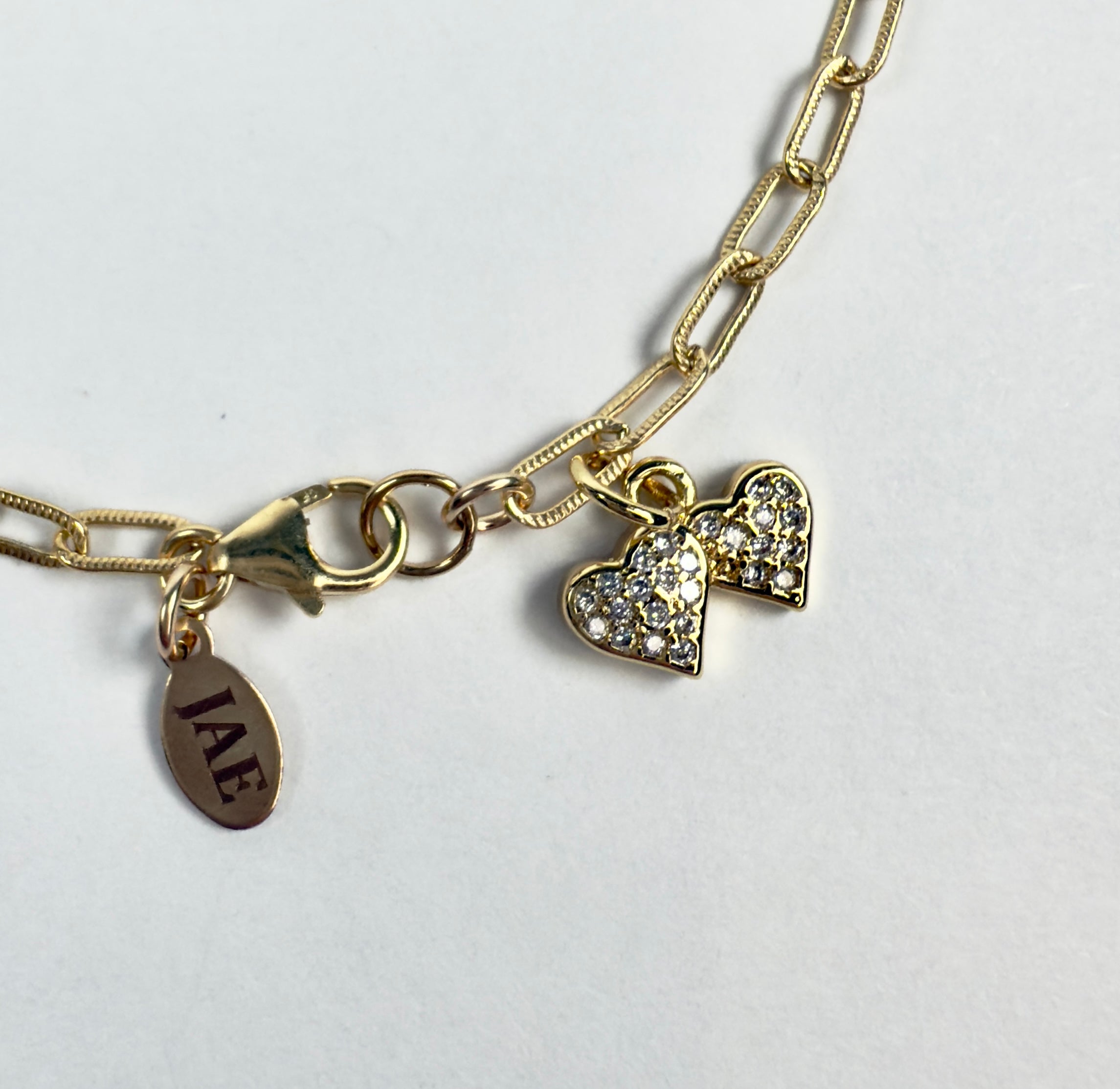 The Kendra - Double Heart Charm Bracelet