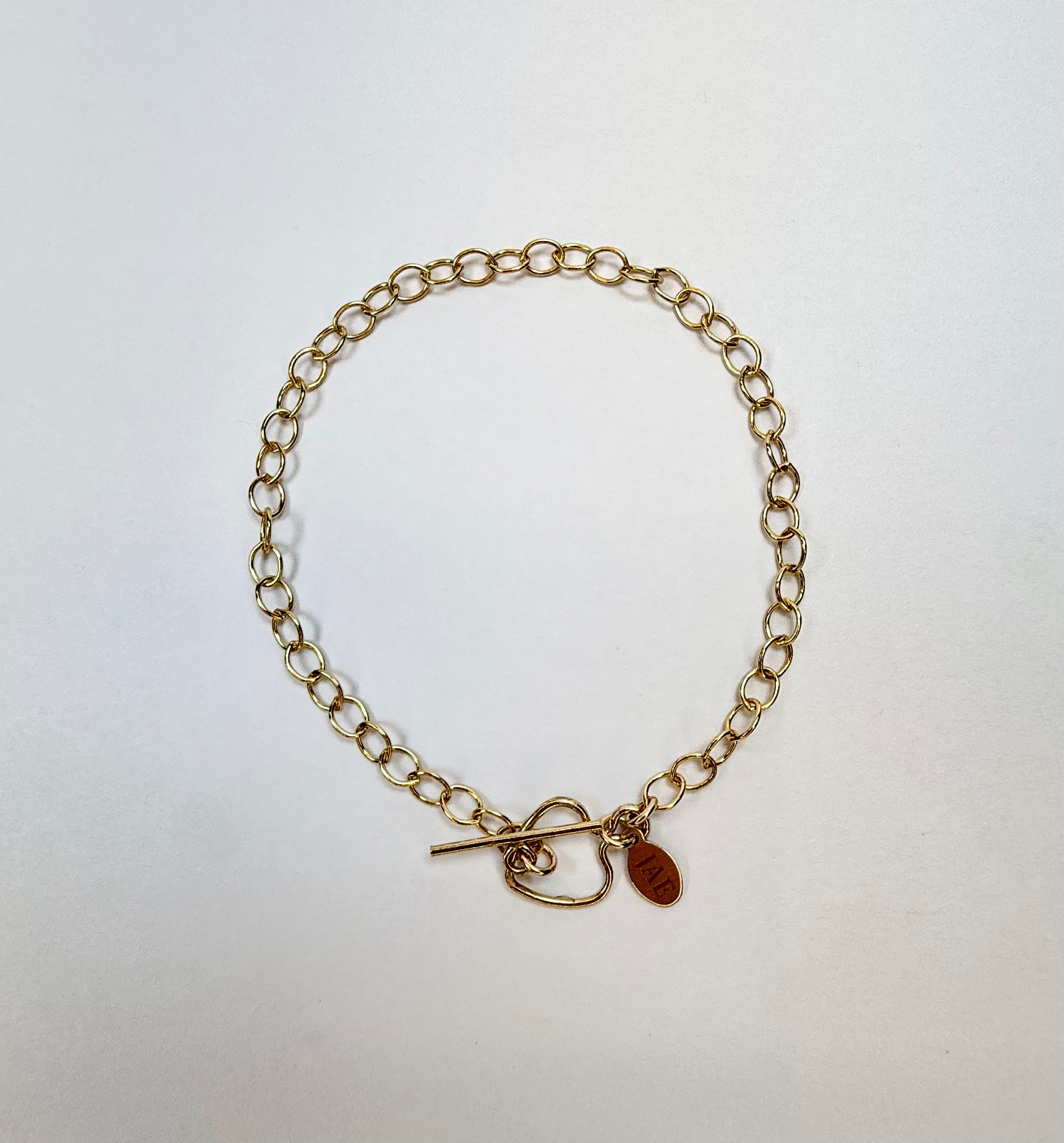 The June - Heart Toggle Clasp Chain Bracelet