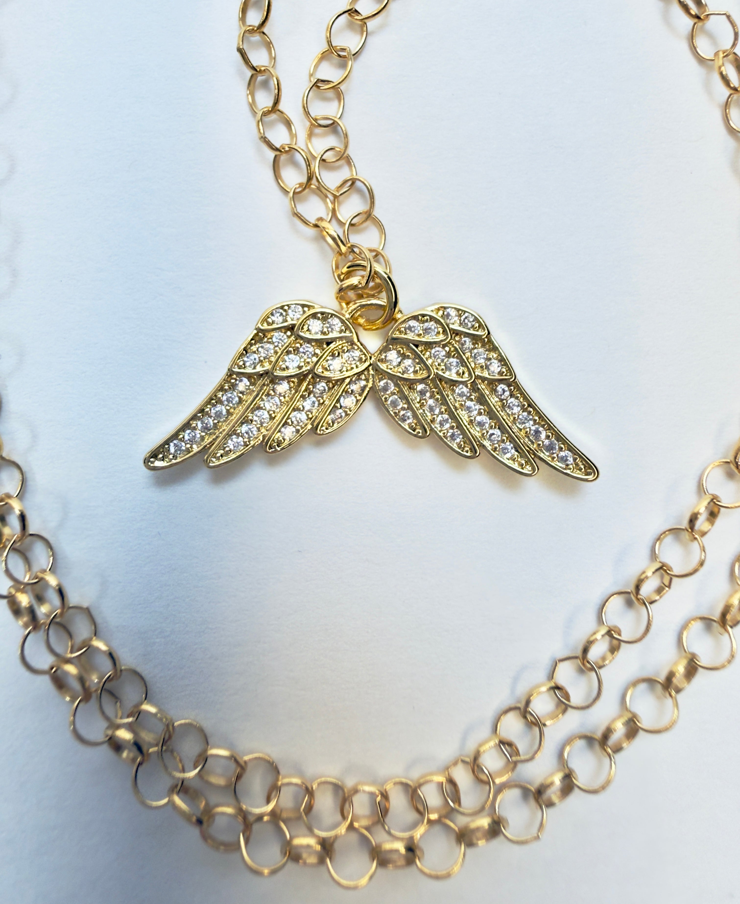 The Lily - Double Wing Charm Necklace