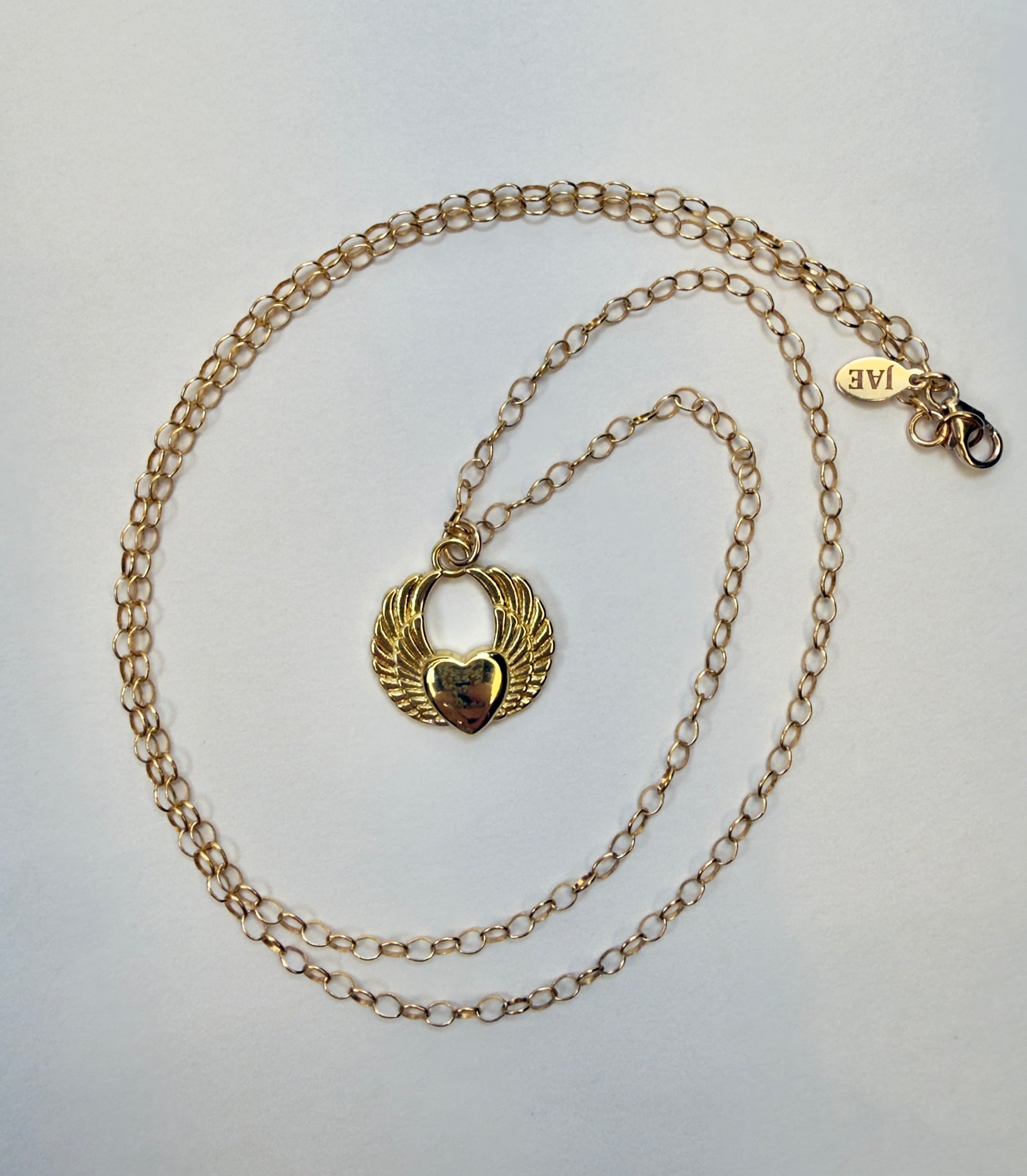 The Edith - Winged Heart Charm Necklace