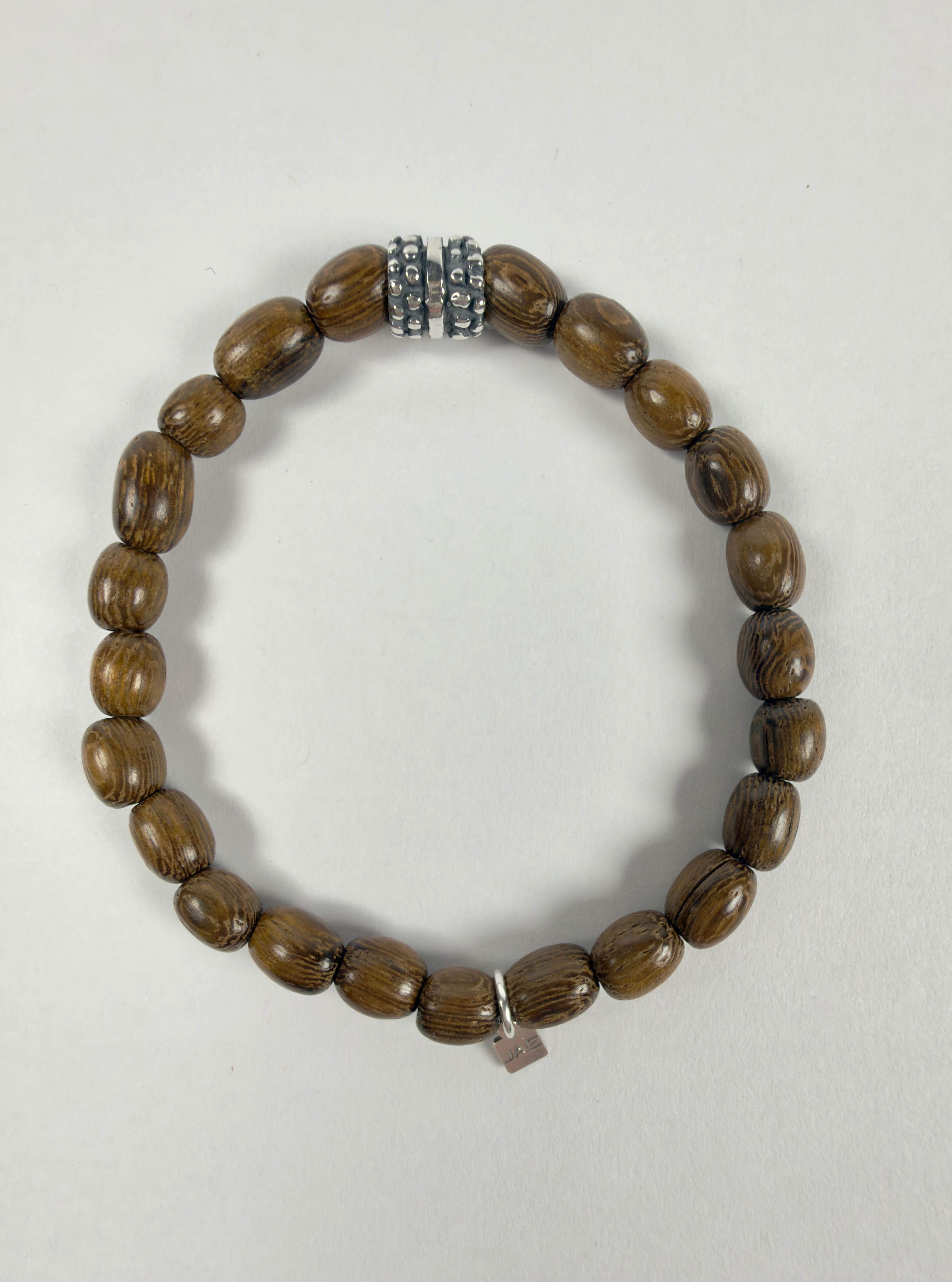 The Koa - Wood Bead and Sterling Silver Accent Beaded Bracelet