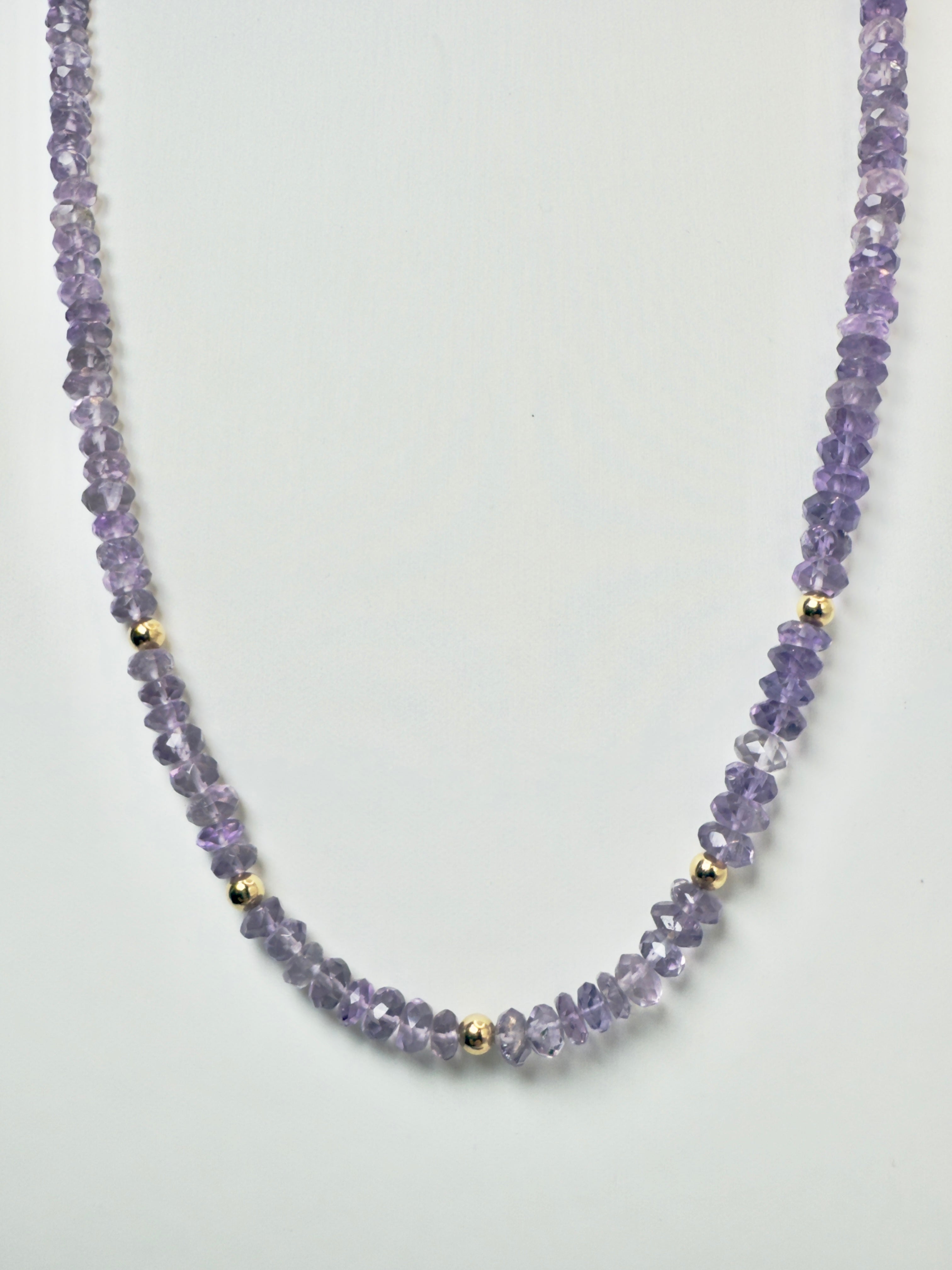 The Louise - Genuine Amethyst Gemstone Carabiner Necklace