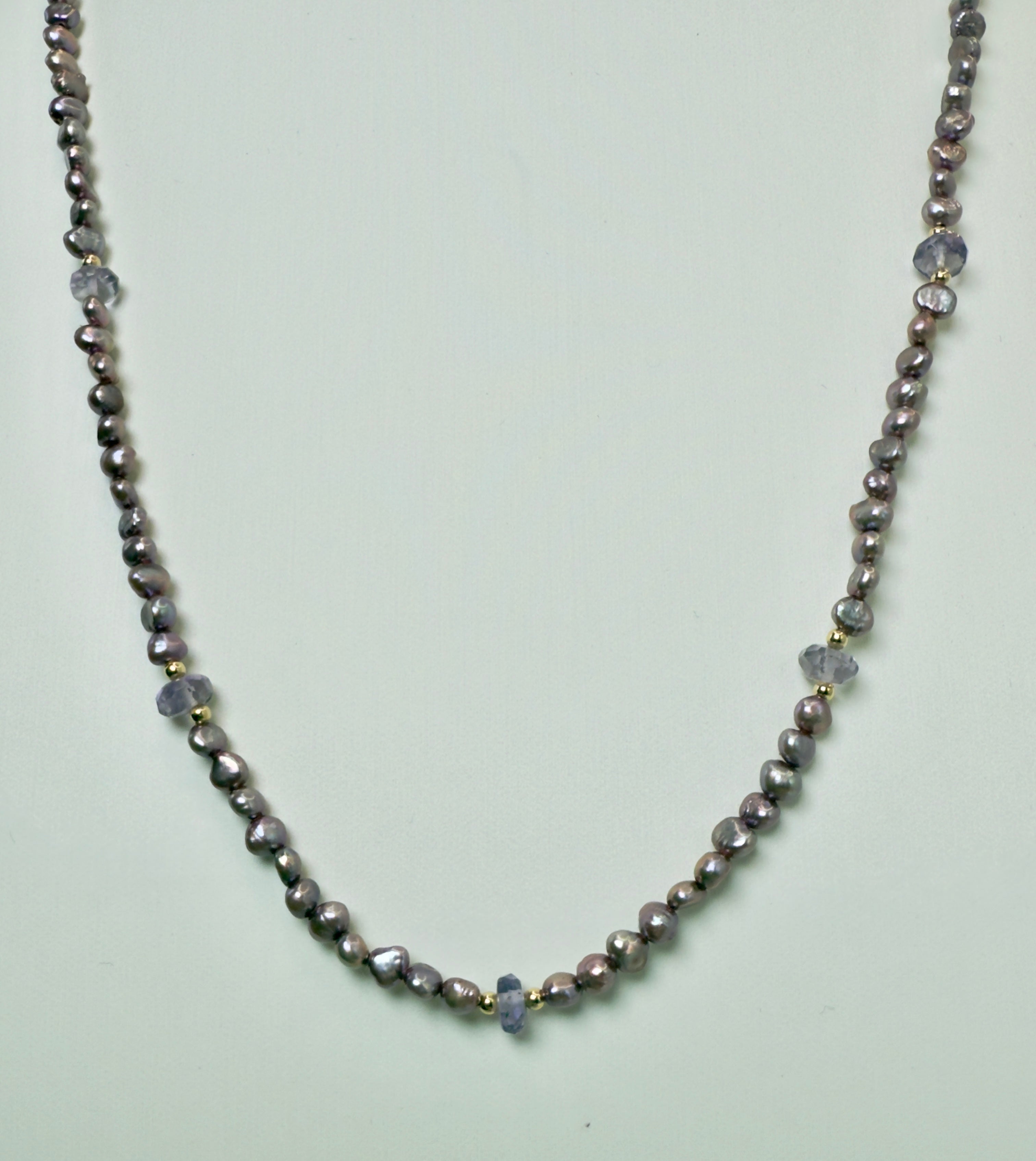 The Kris - Freshwater Pearl and Amethyst Necklace "One of a Kind"