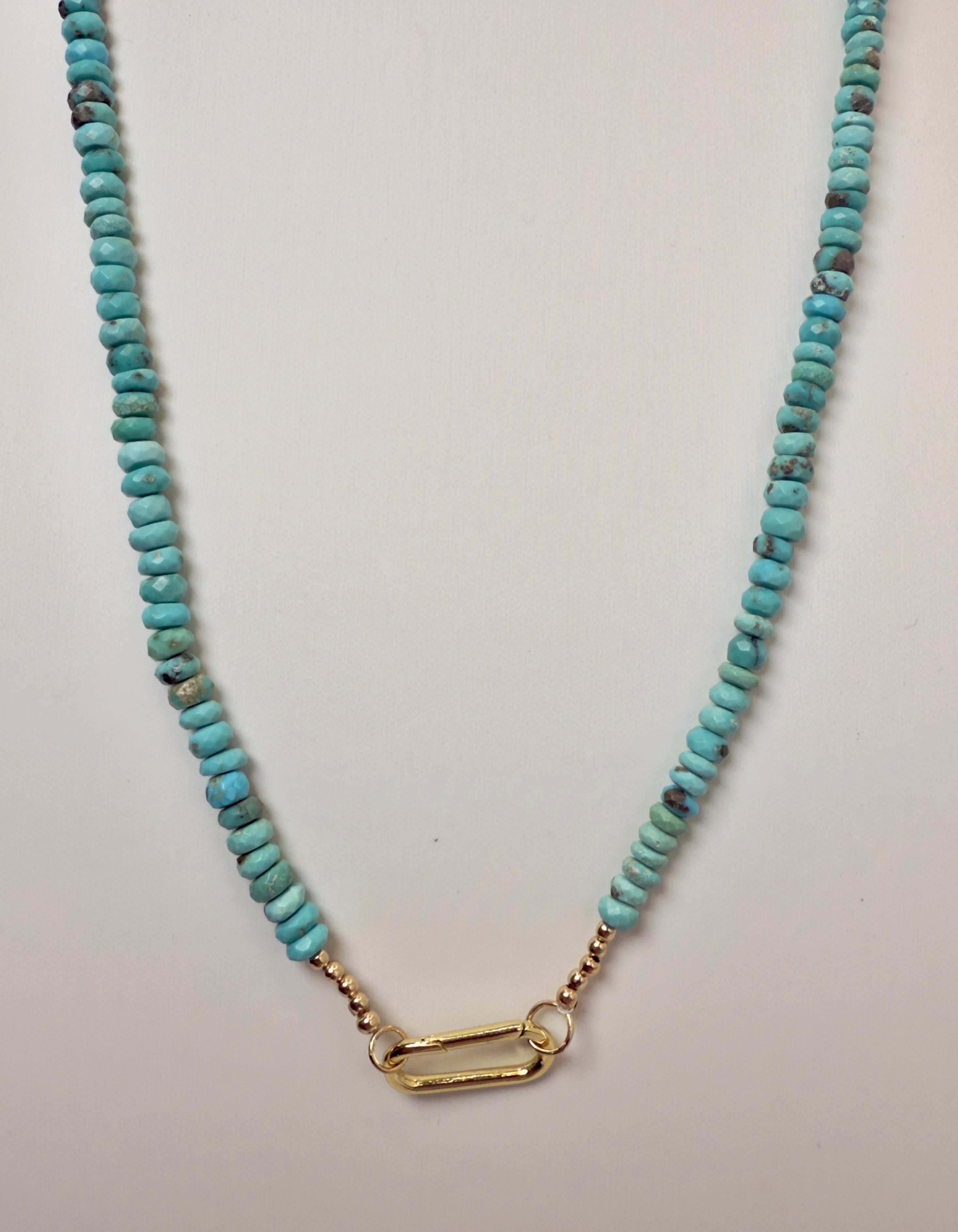 The Judy Turquoise Carabiner Necklace
