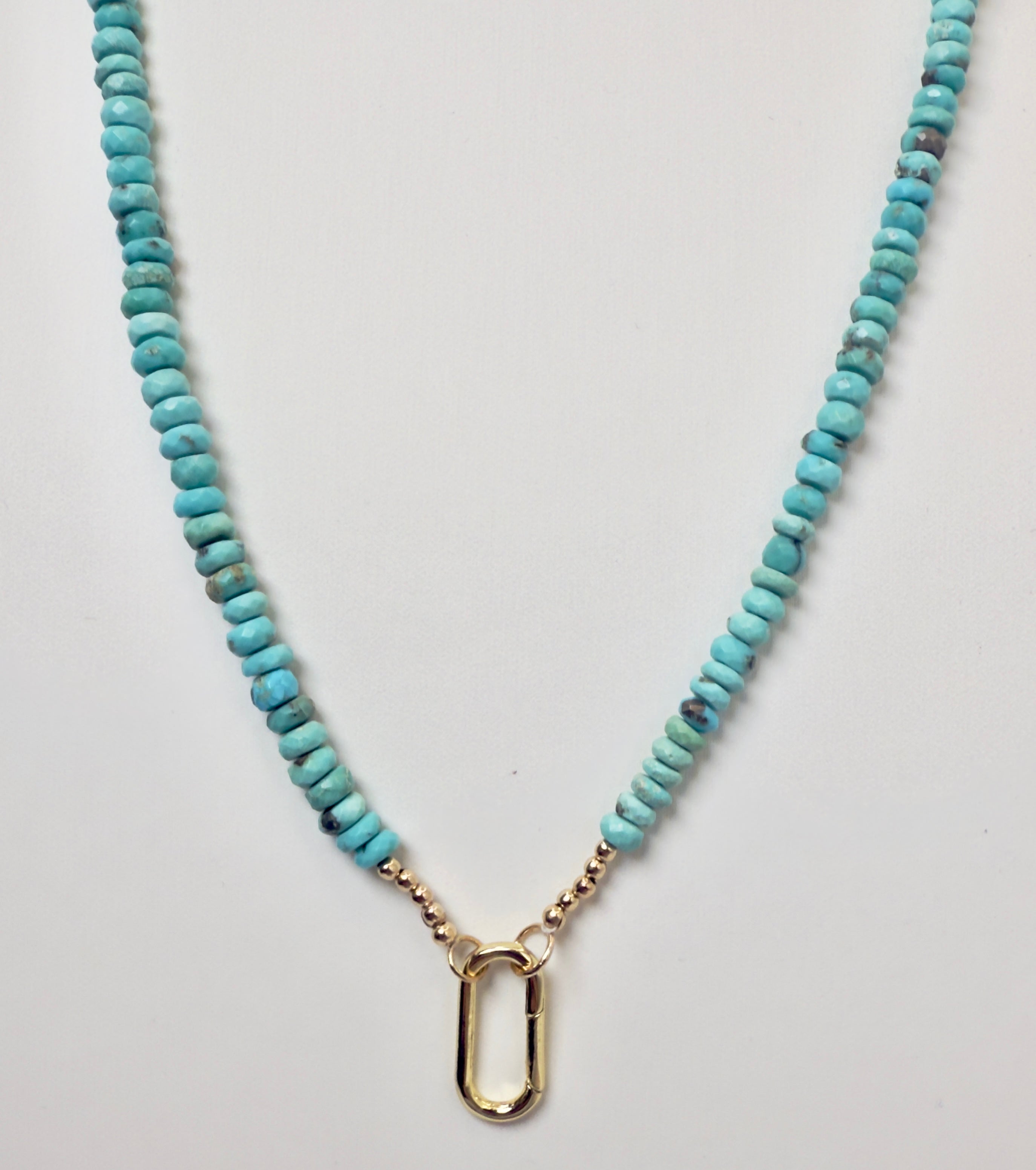 The Judy Turquoise Carabiner Necklace