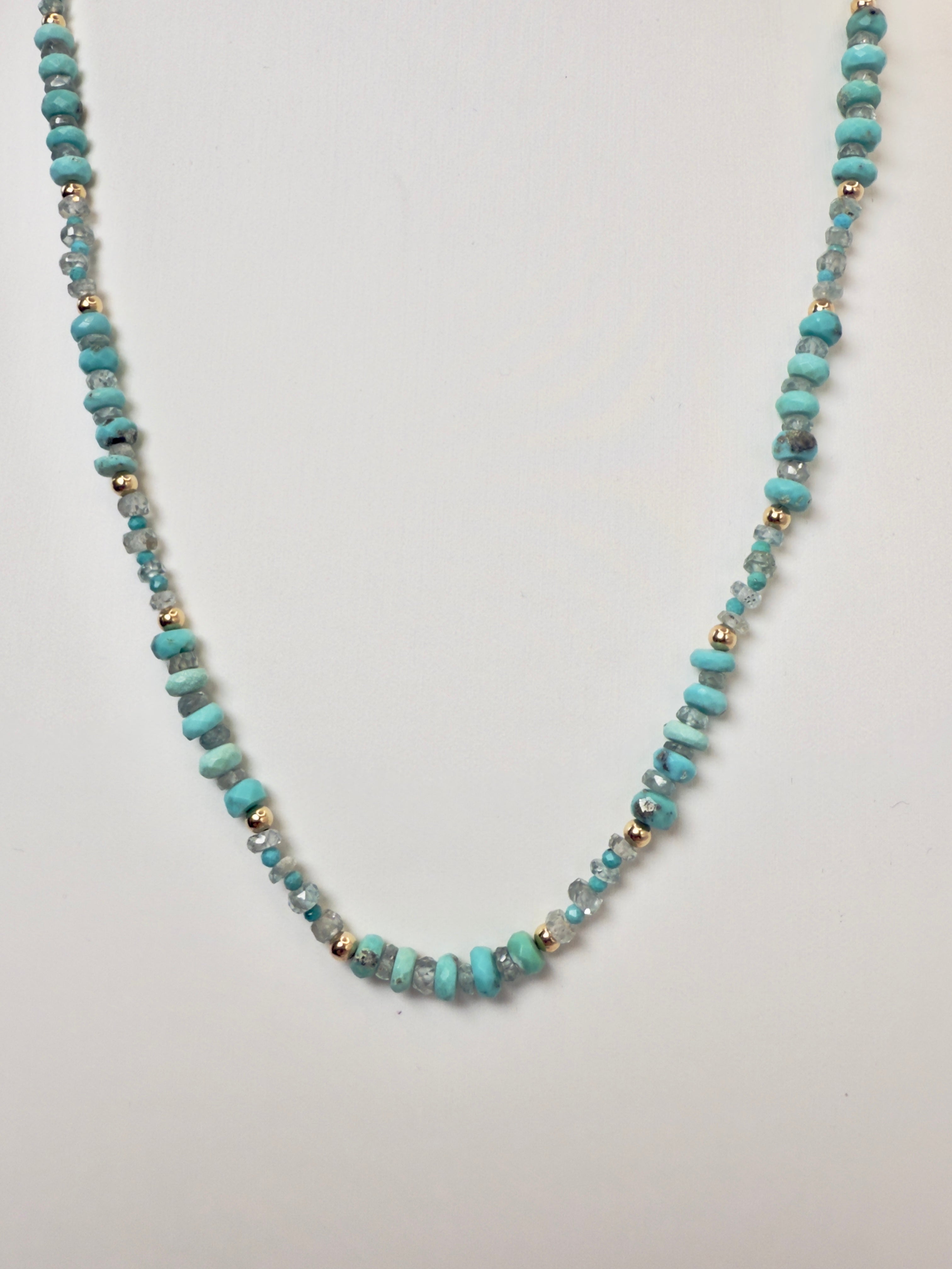 The Laine - Turquoise and Blue Zircon Necklace