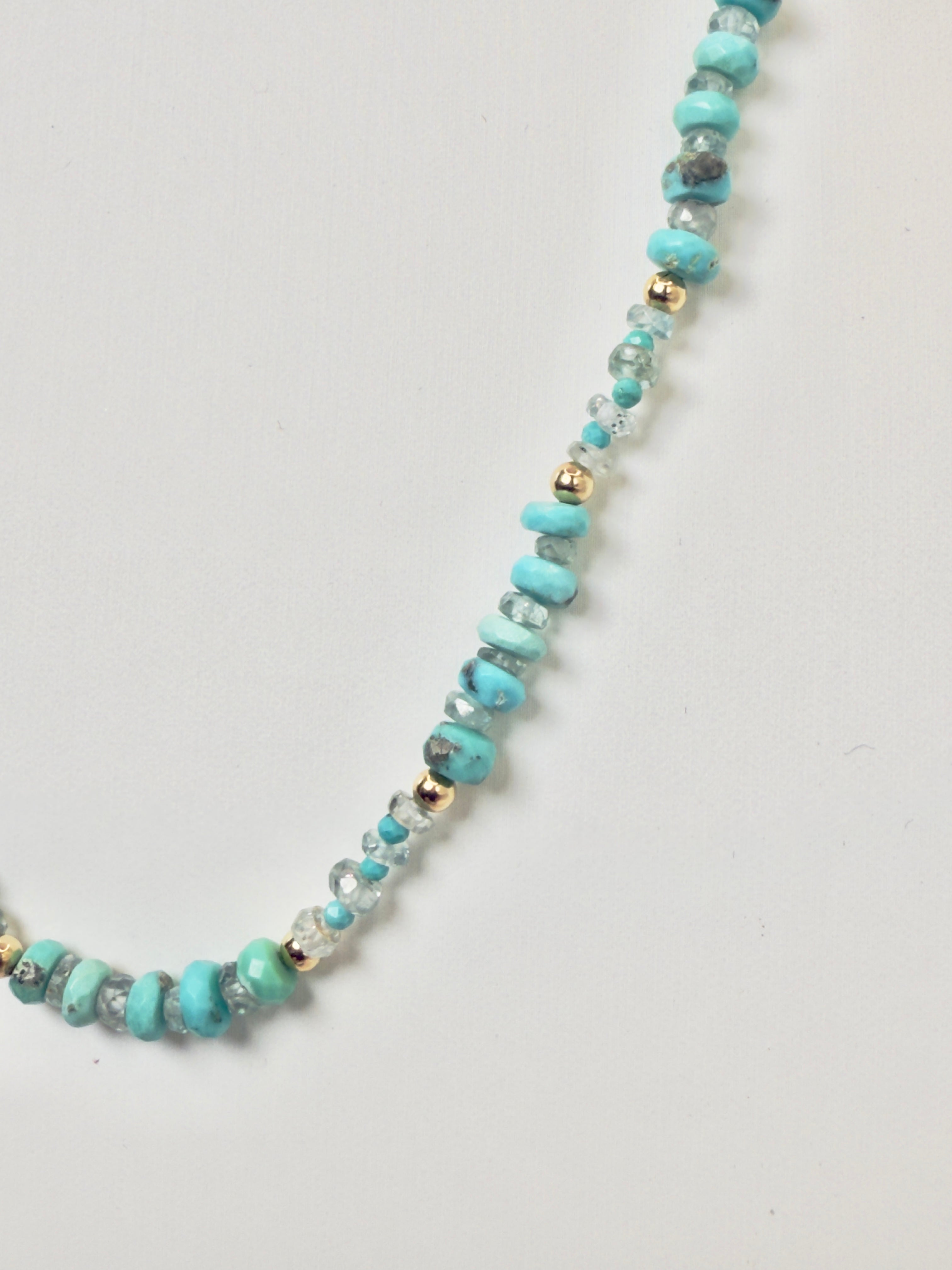The Laine - Turquoise and Blue Zircon Necklace