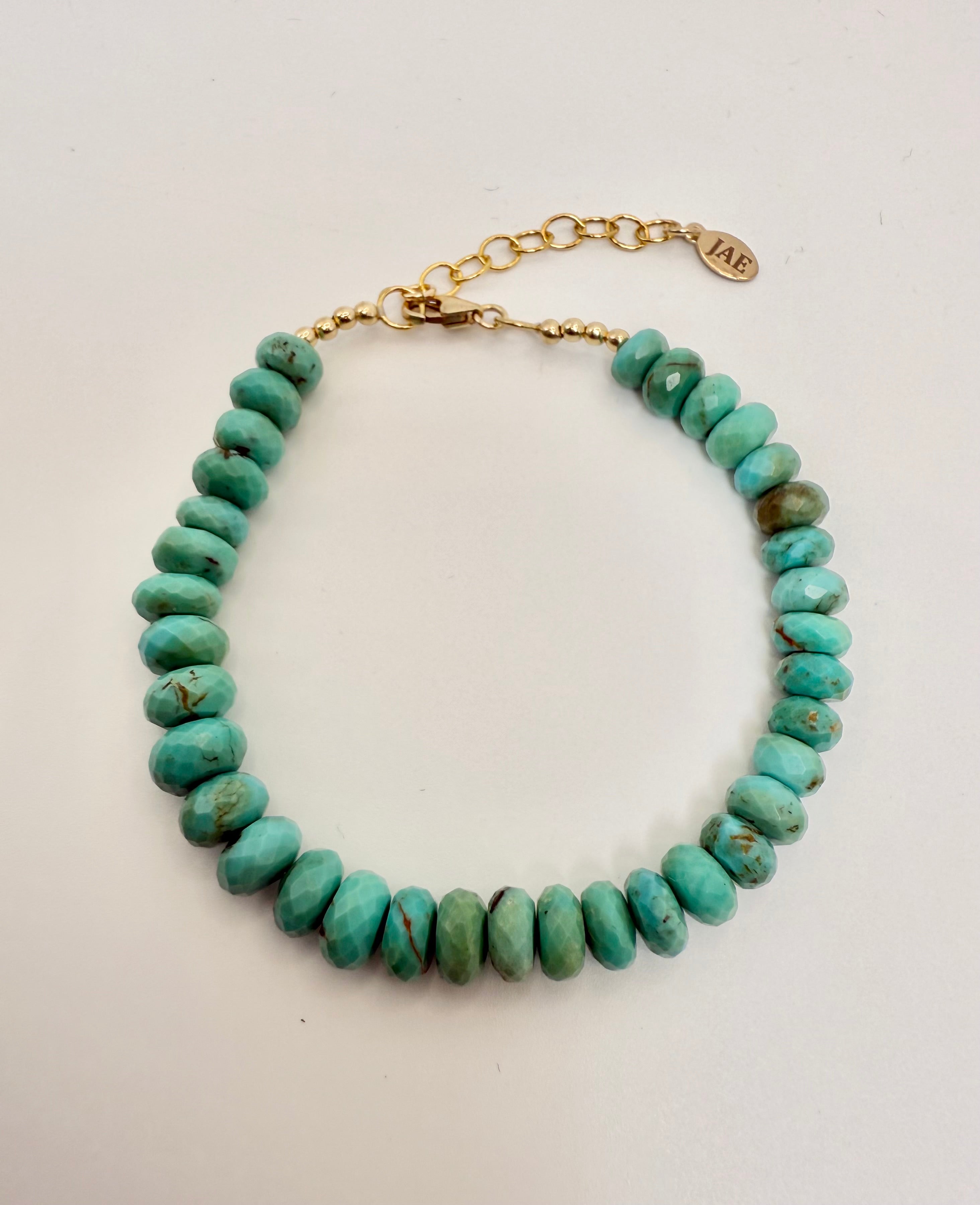 The Margaret - Turquoise and Gold Bracelet