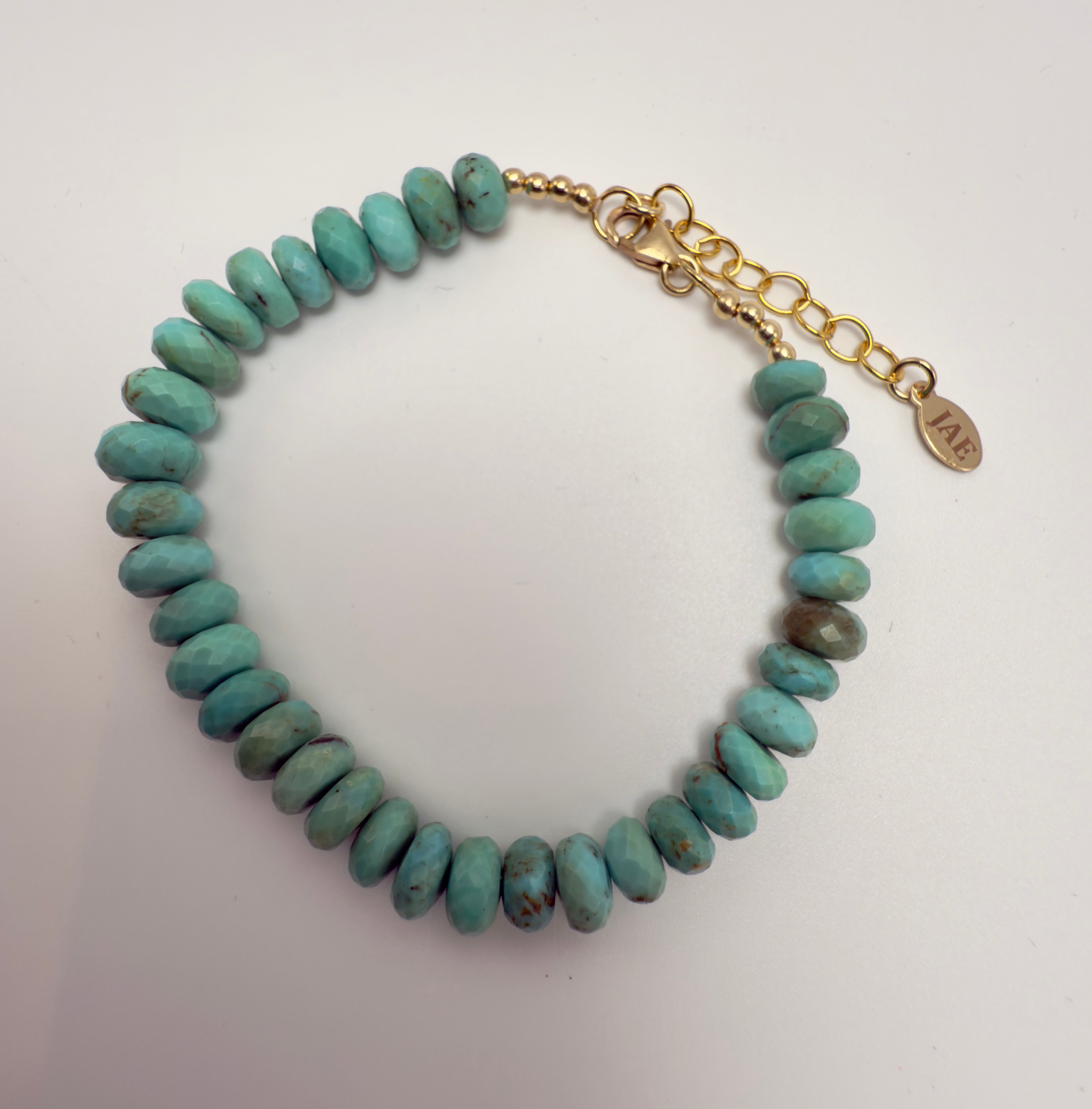 The Margaret - Turquoise and Gold Bracelet