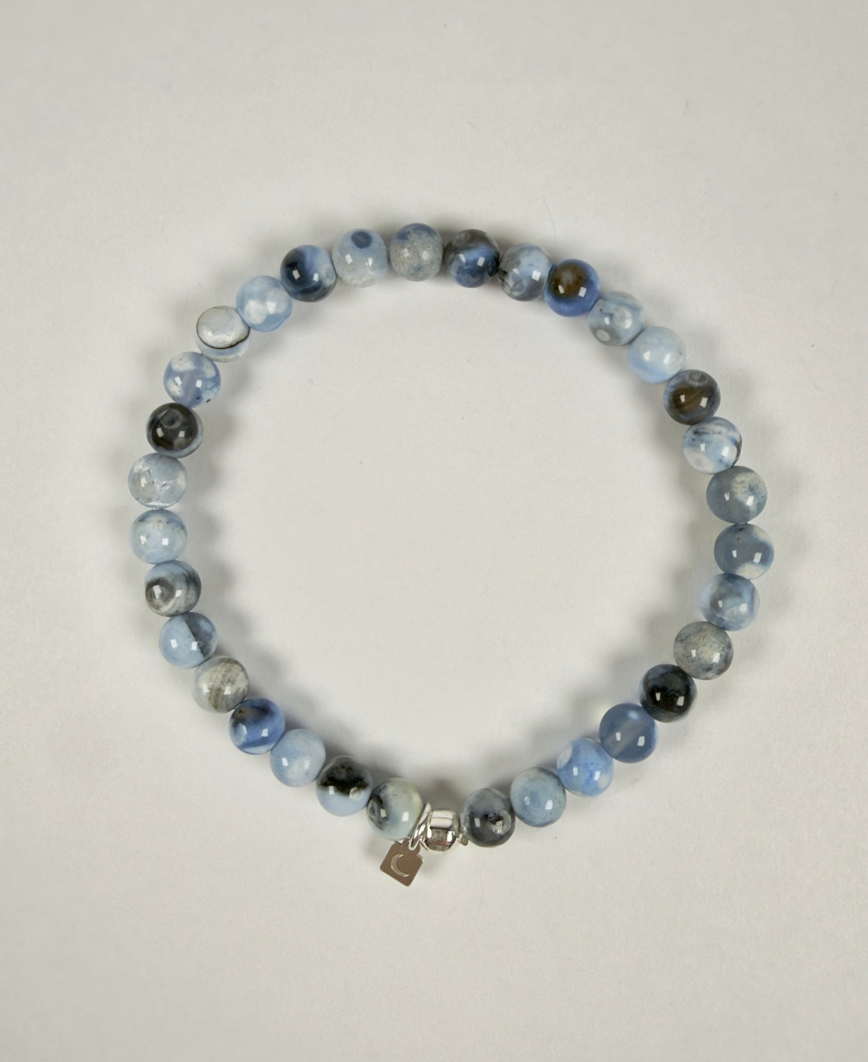 The Bell - Blue Crackle Agate Stone Beaded Bracelet