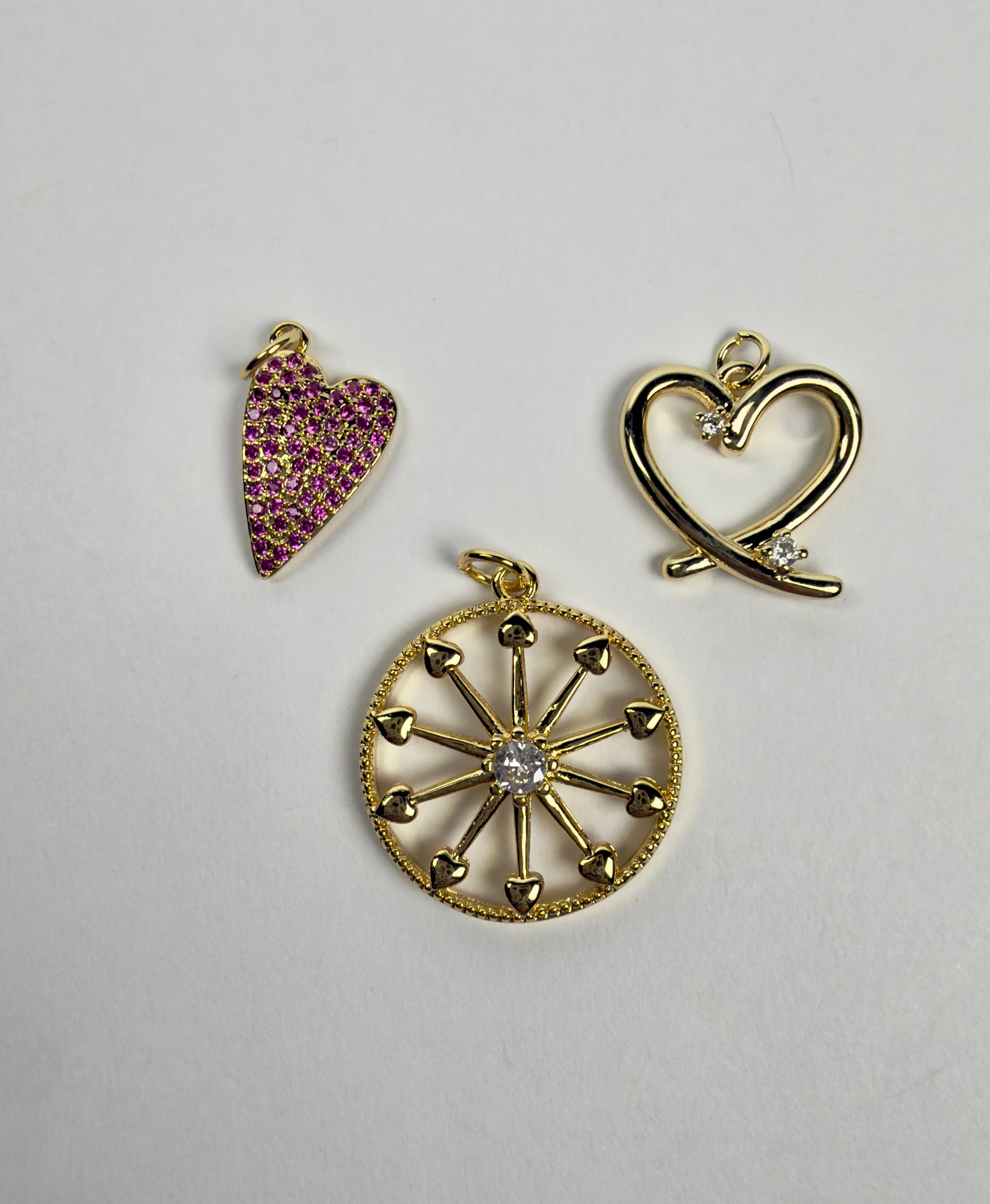 Heart Charms with Choice of Attachment - Collection #4