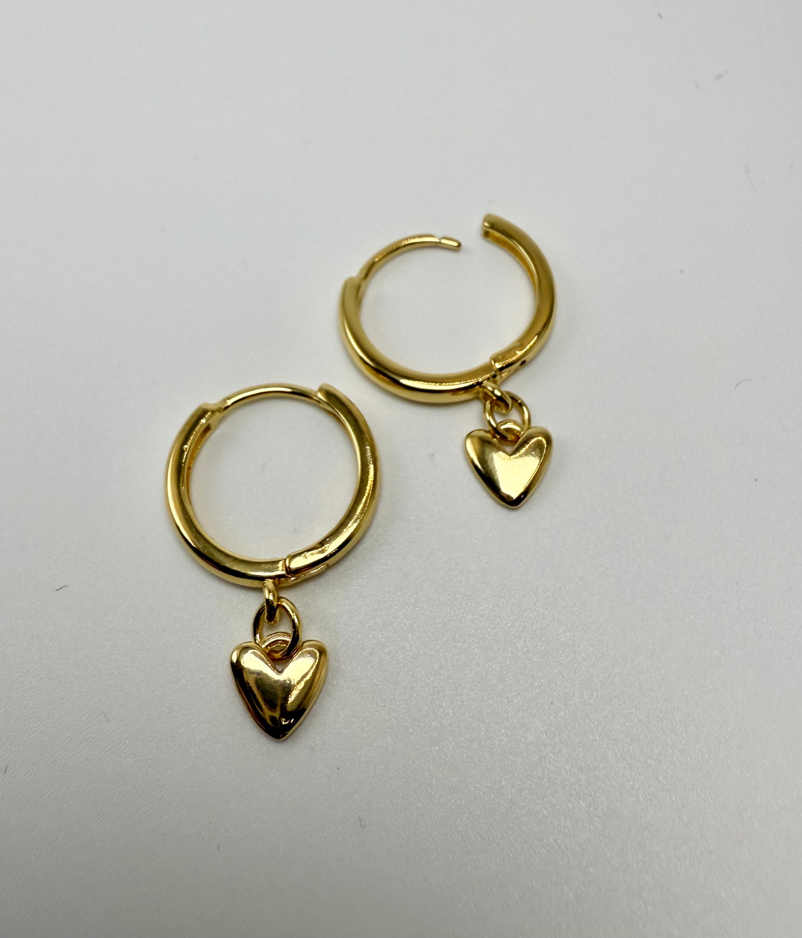 The Lola Claire - Heart Huggie Earrings