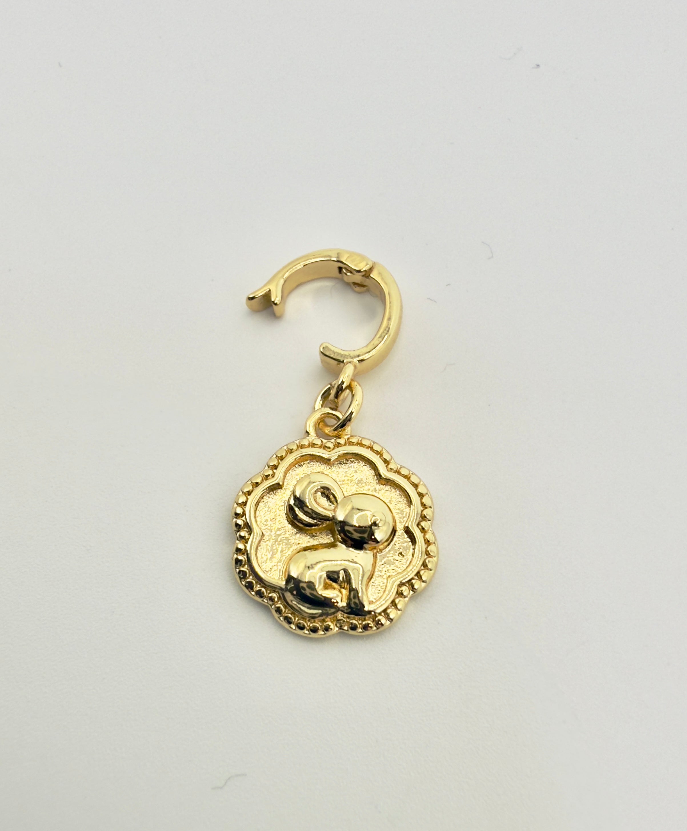 Bunny Medallion Clip-On Charm