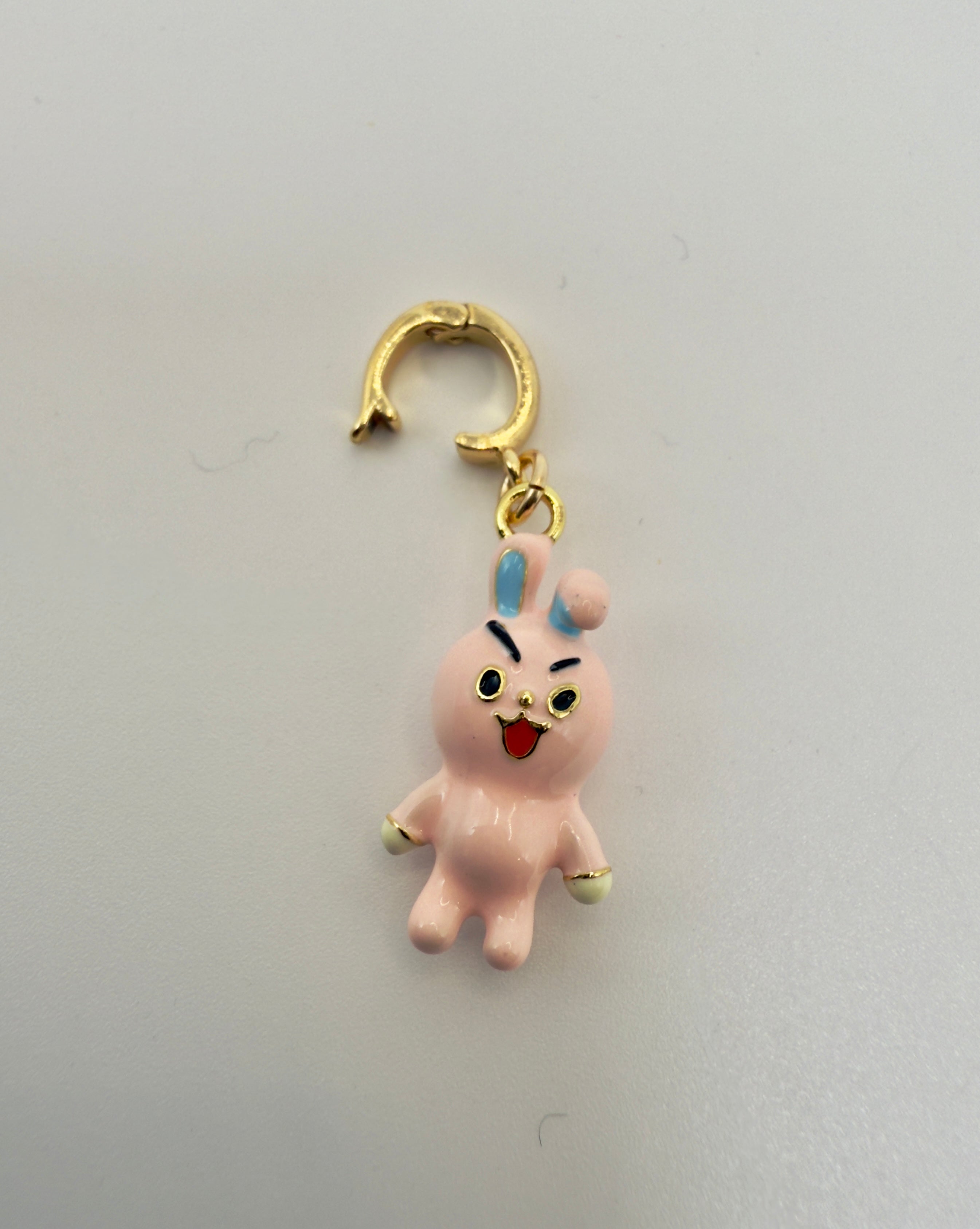 Sassy Bunny Enamel Clip-On Charm