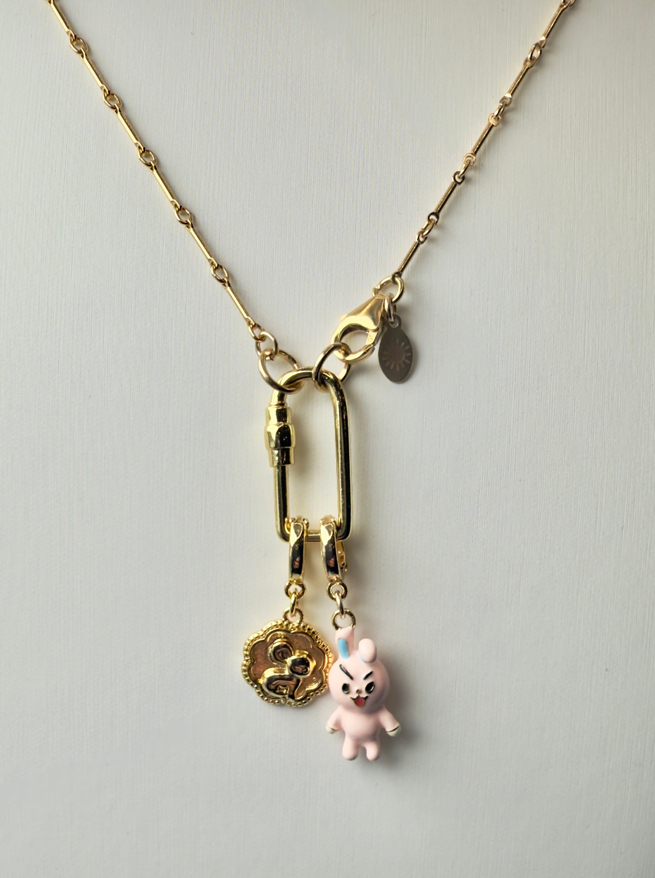 Bunny Medallion Clip-On Charm