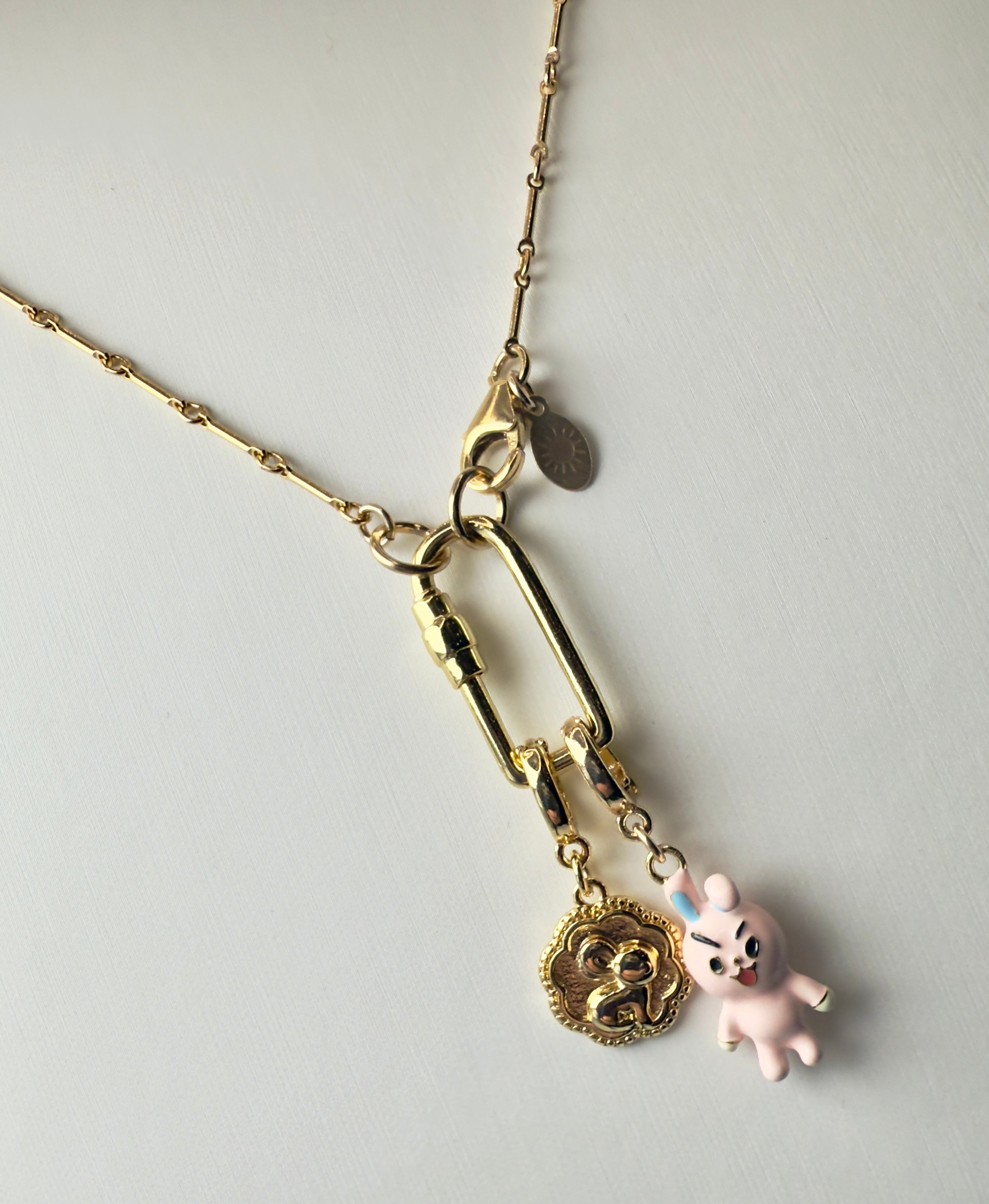 Sassy Bunny Enamel Clip-On Charm