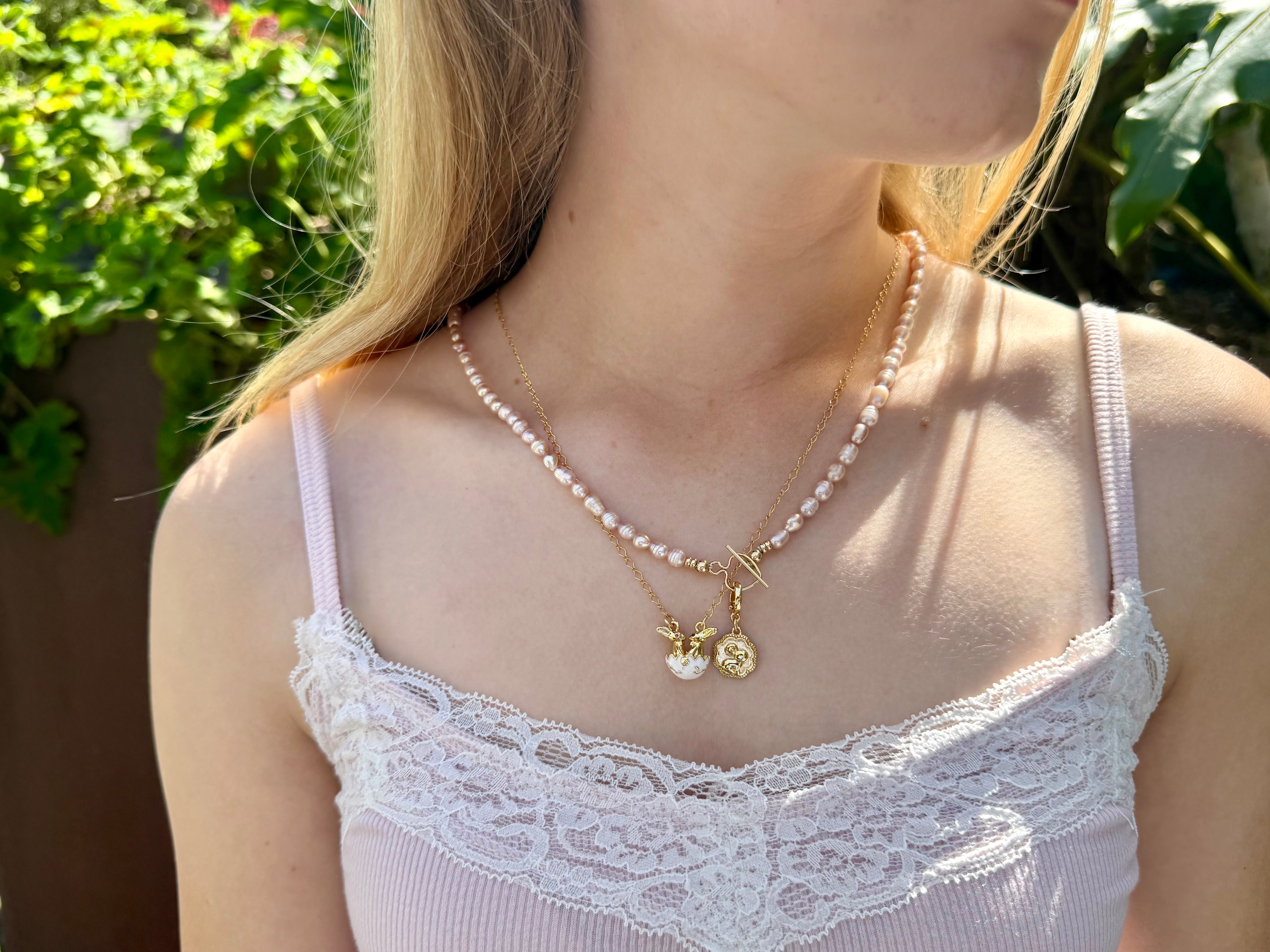 Bunny Medallion Clip-On Charm