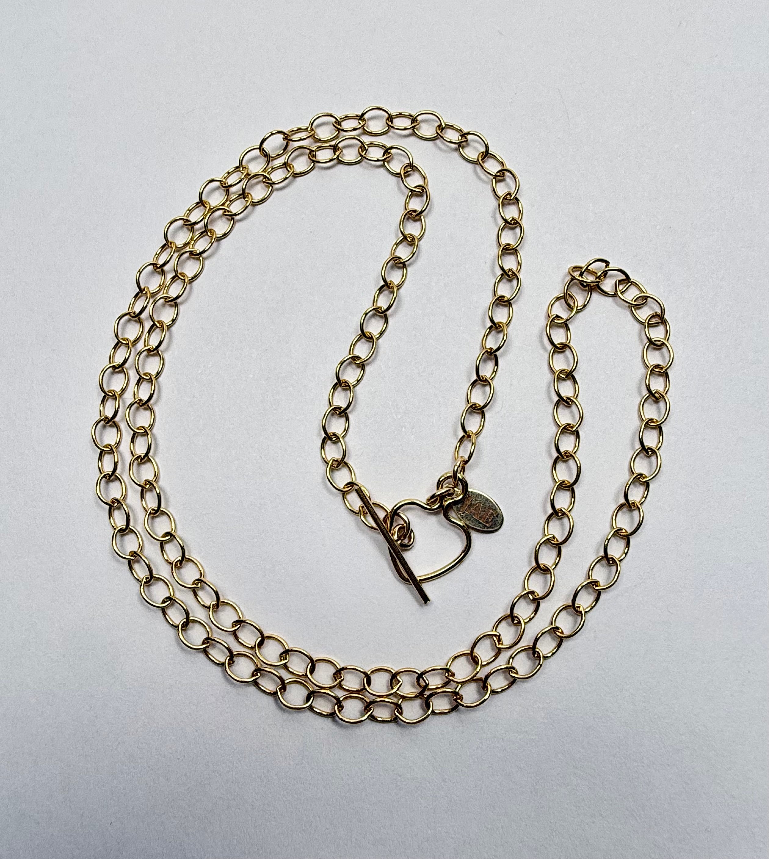 The Bernice - Heart Toggle Clasp Chain Necklace