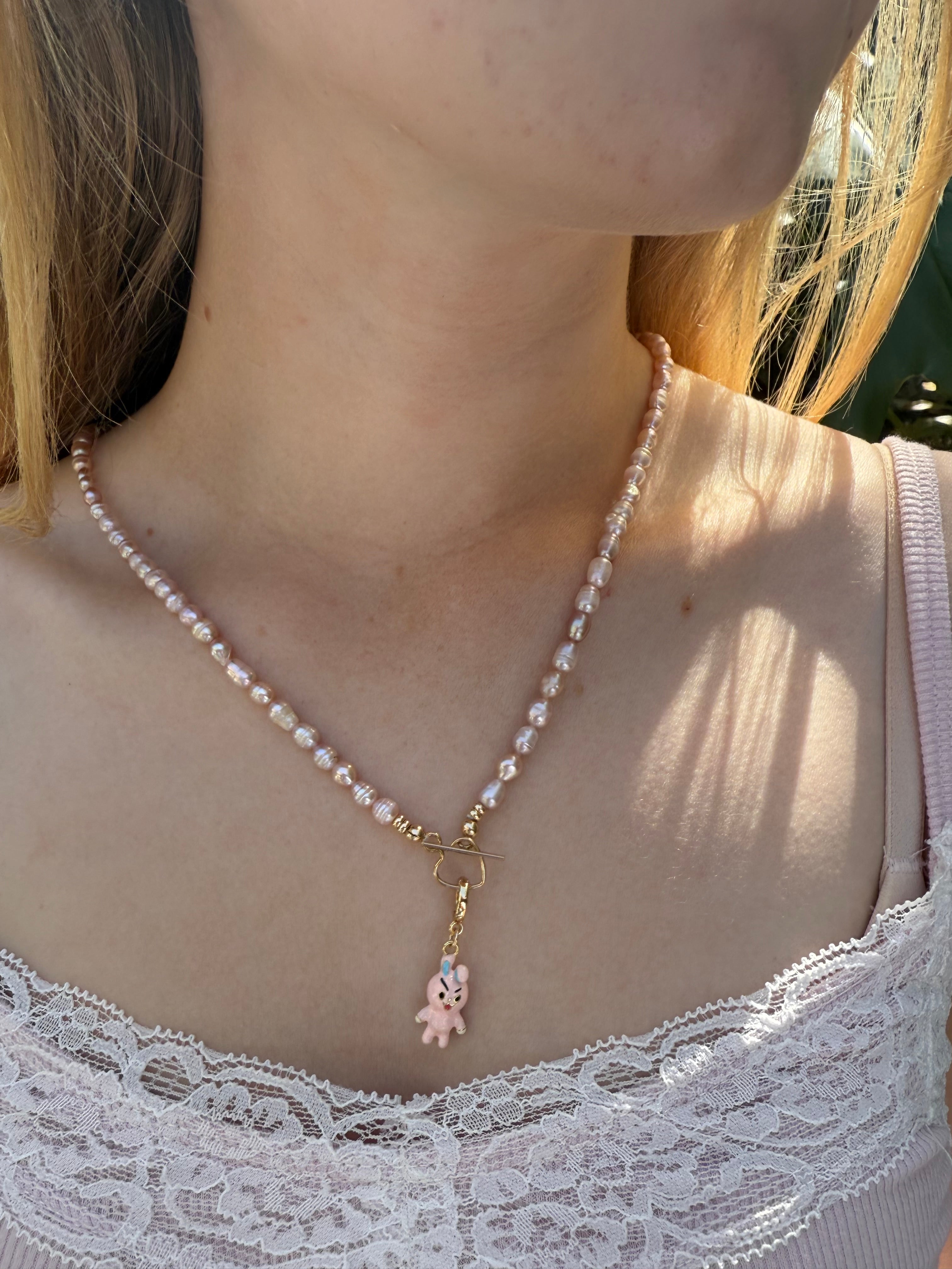 Sassy Bunny Enamel Clip-On Charm