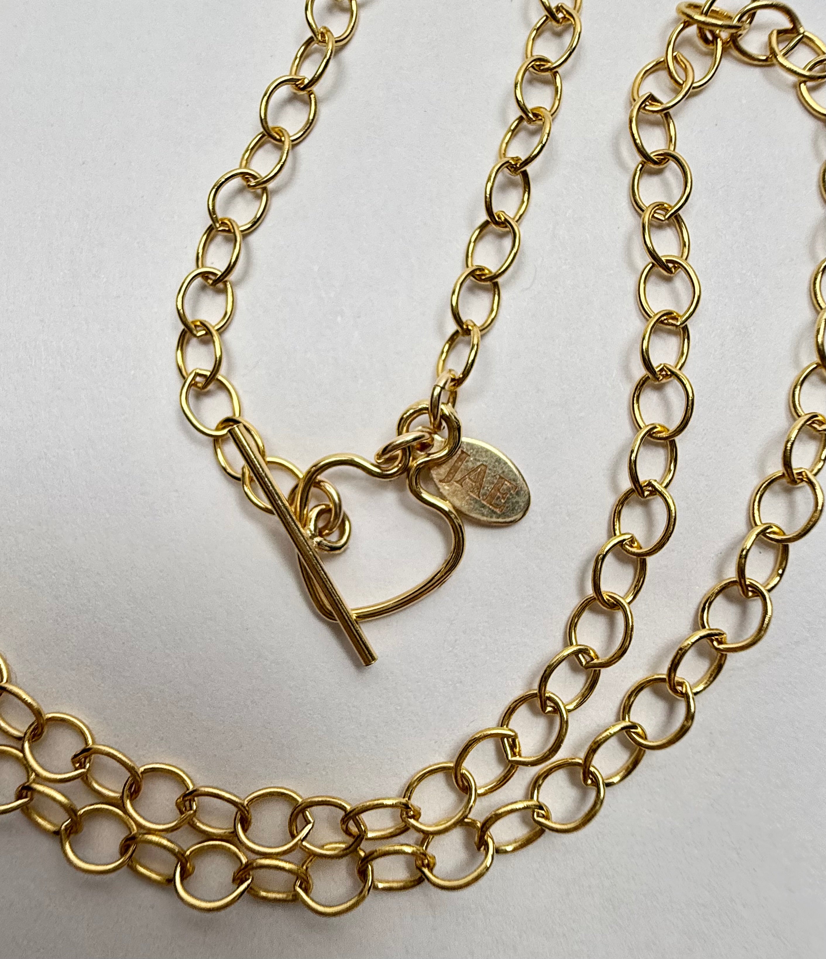 The Bernice - Heart Toggle Clasp Chain Necklace