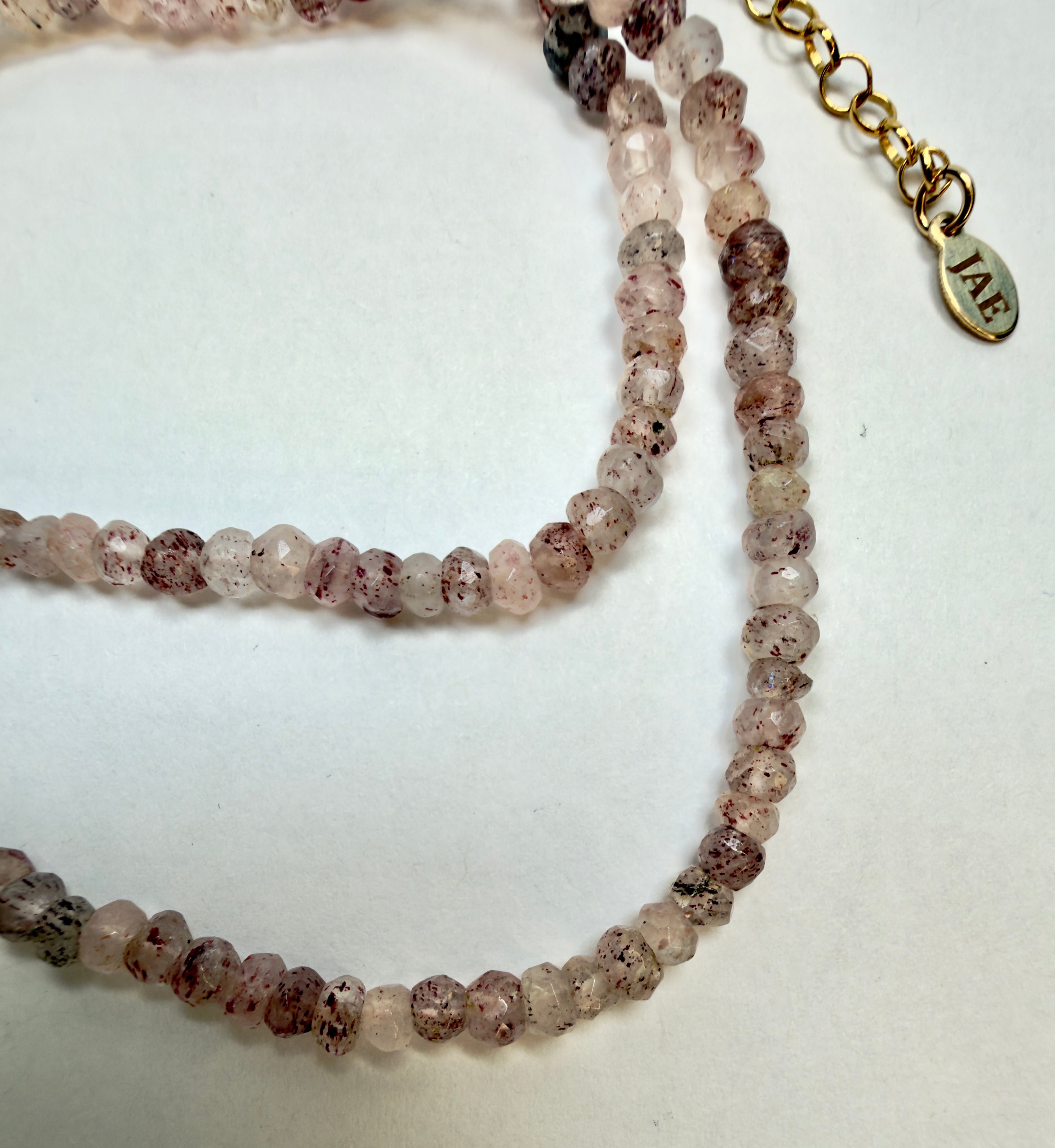 The Winona - Strawberry Quartz Beaded Necklace