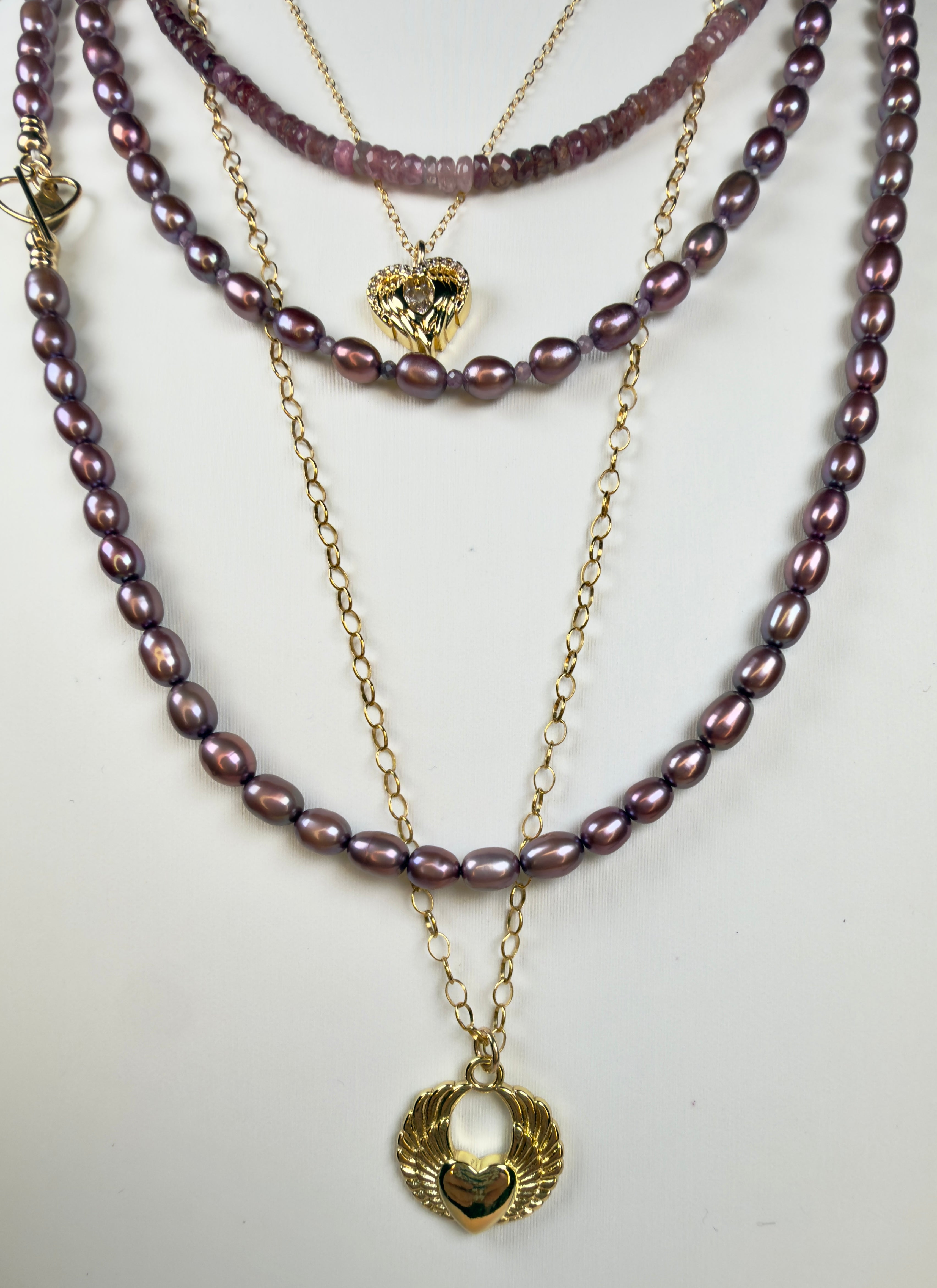 The Clairese - Winged Heart Charm Necklace