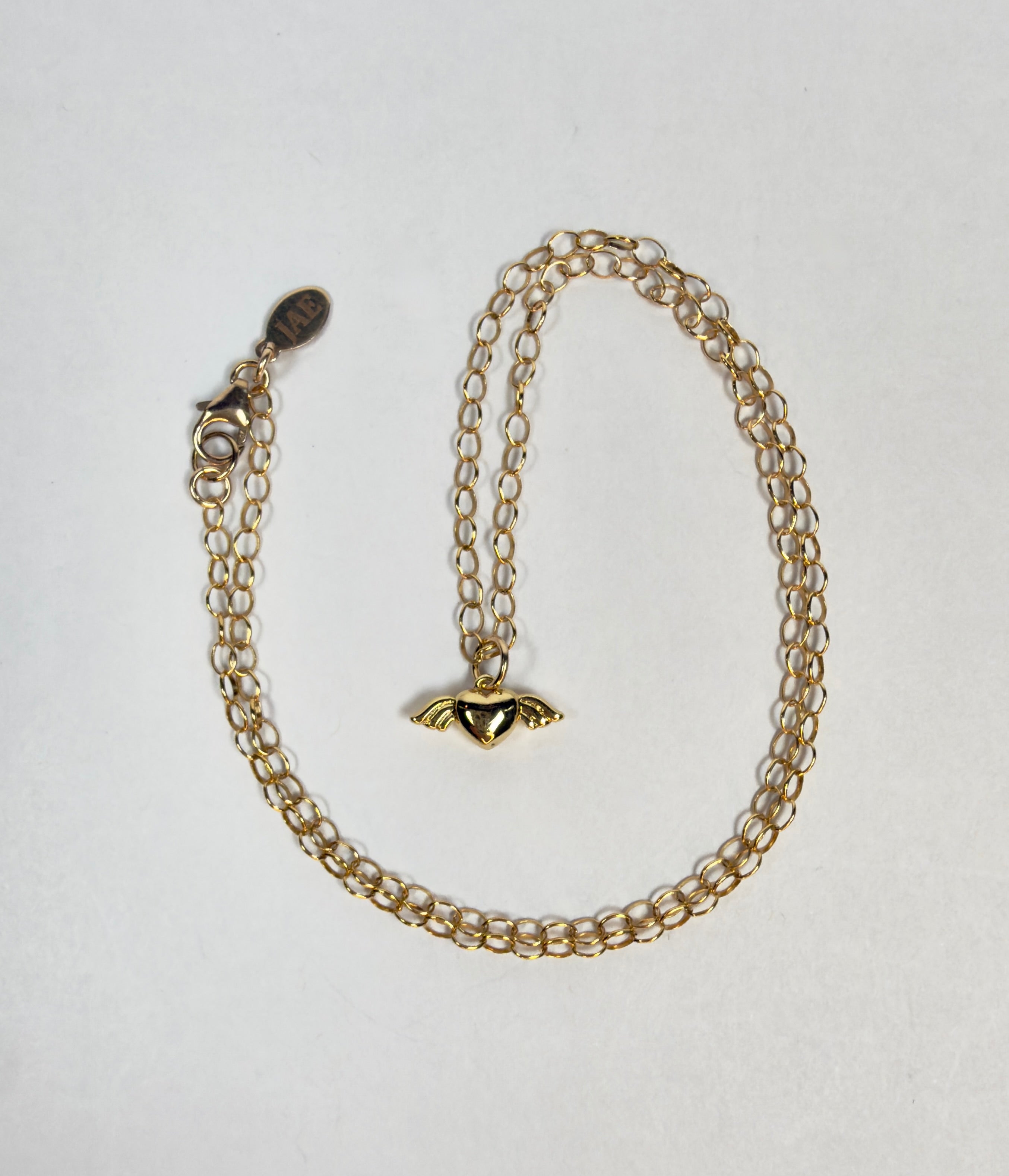 The Winifred - Puffed Heart Winged Charm Necklace