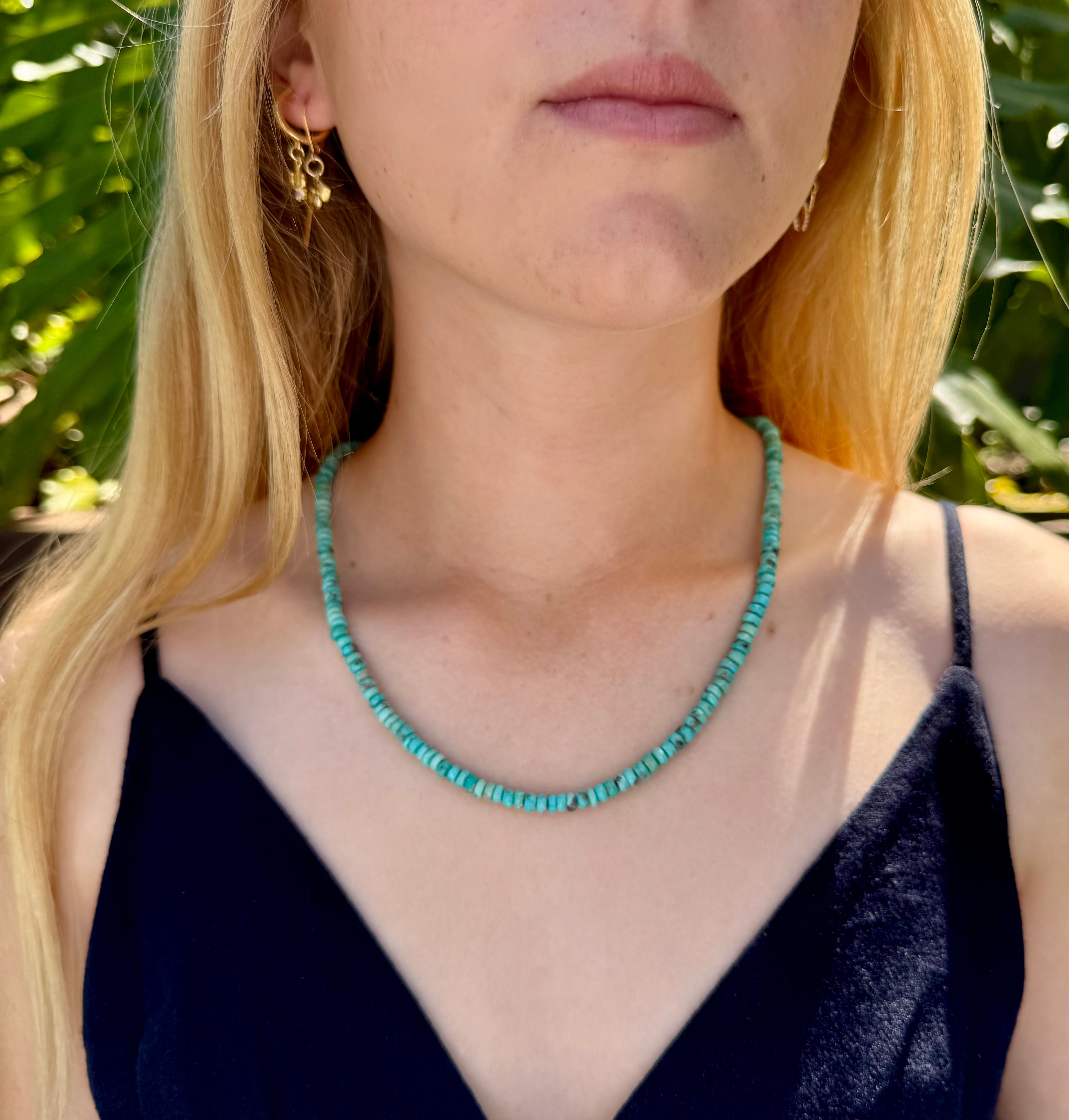 The Judy Turquoise Carabiner Necklace