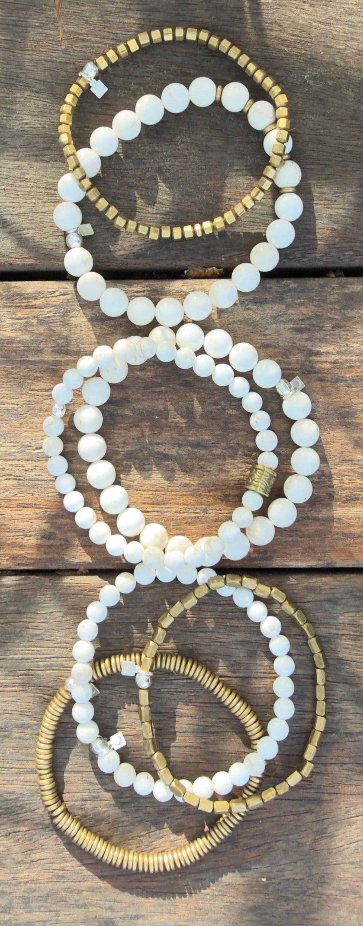 The Billie Joe - Magnesite and Brass Bracelet