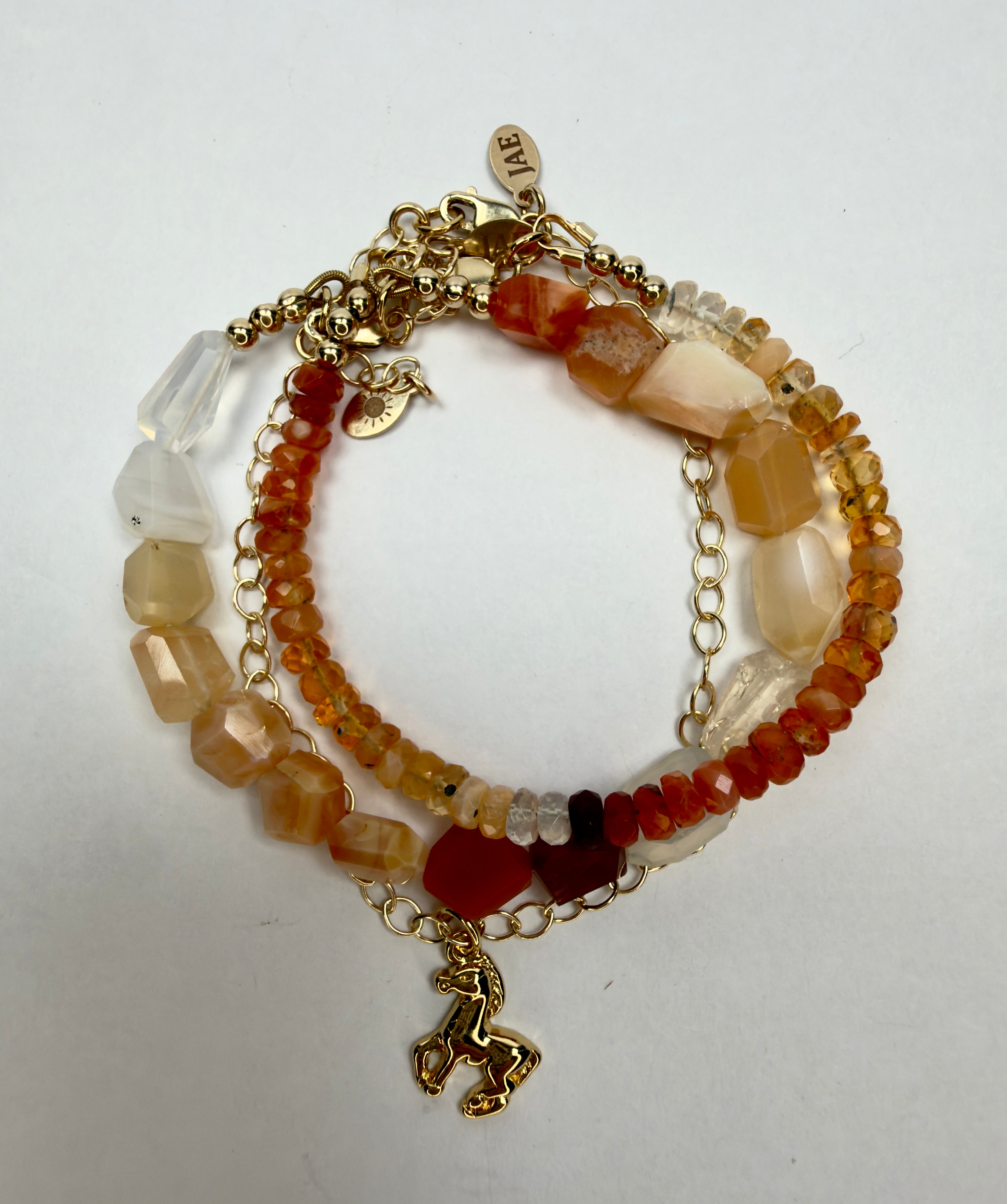 The Lucy - Fire Opal Beaded Bracelet