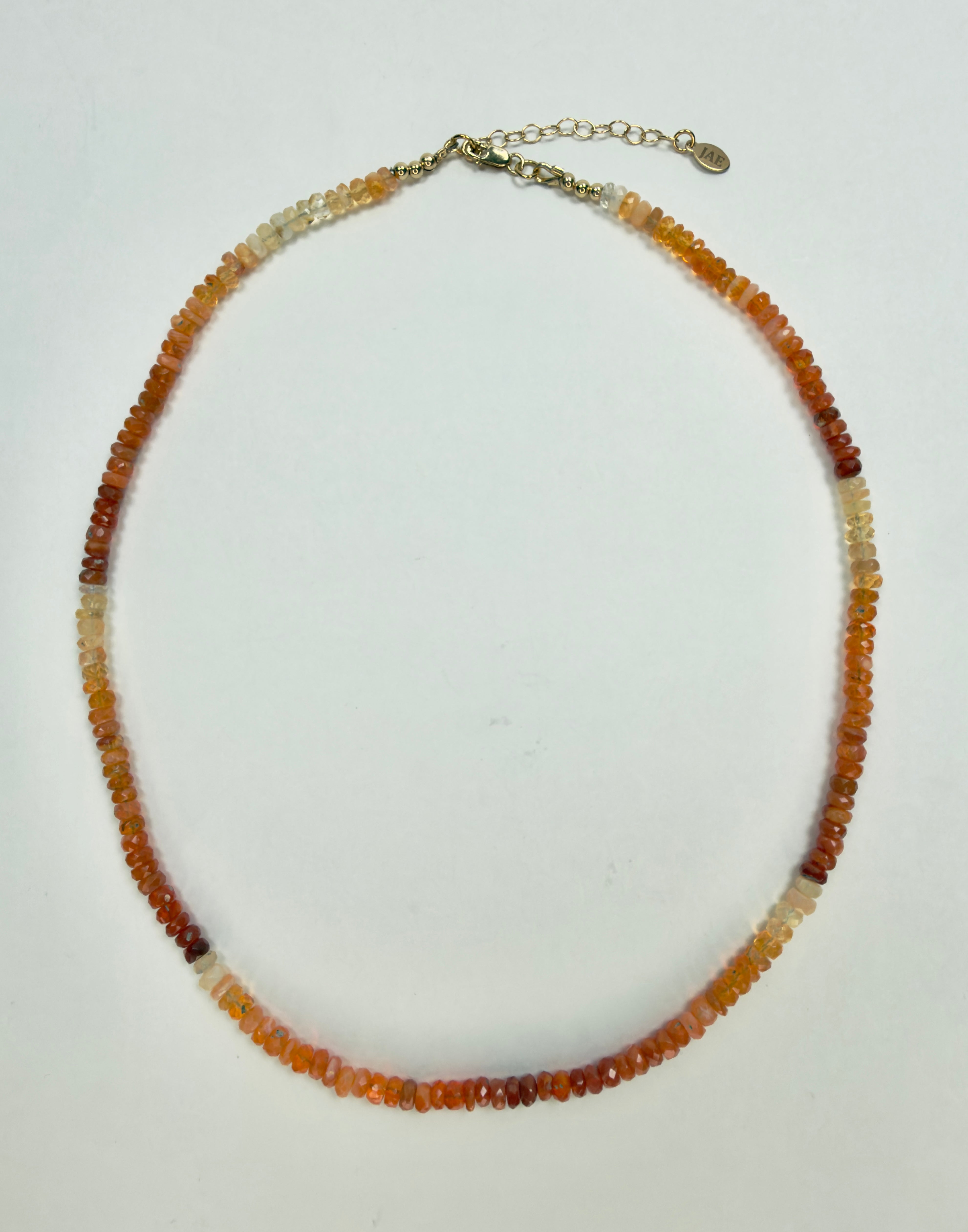 The Stone - Dark Fire Opal Necklace, Adjustable "18 - 20" in Length