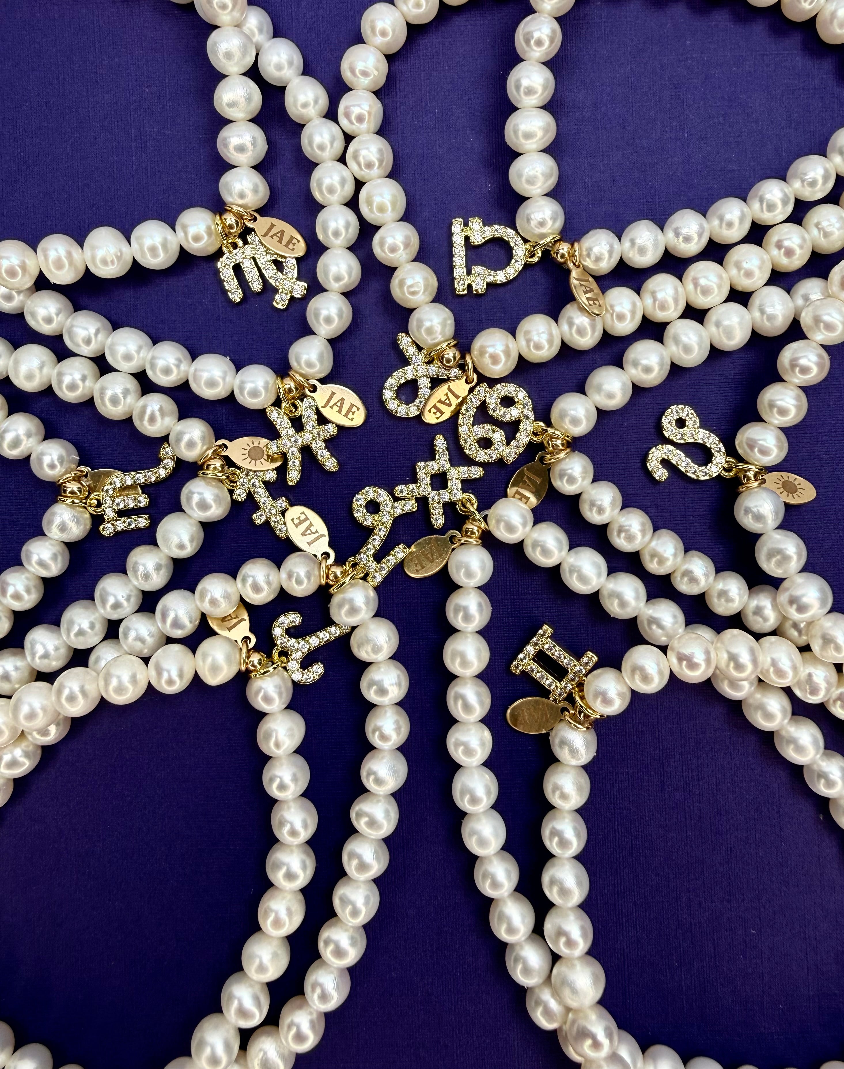 Zodiac Sign and Pearl Bracelets