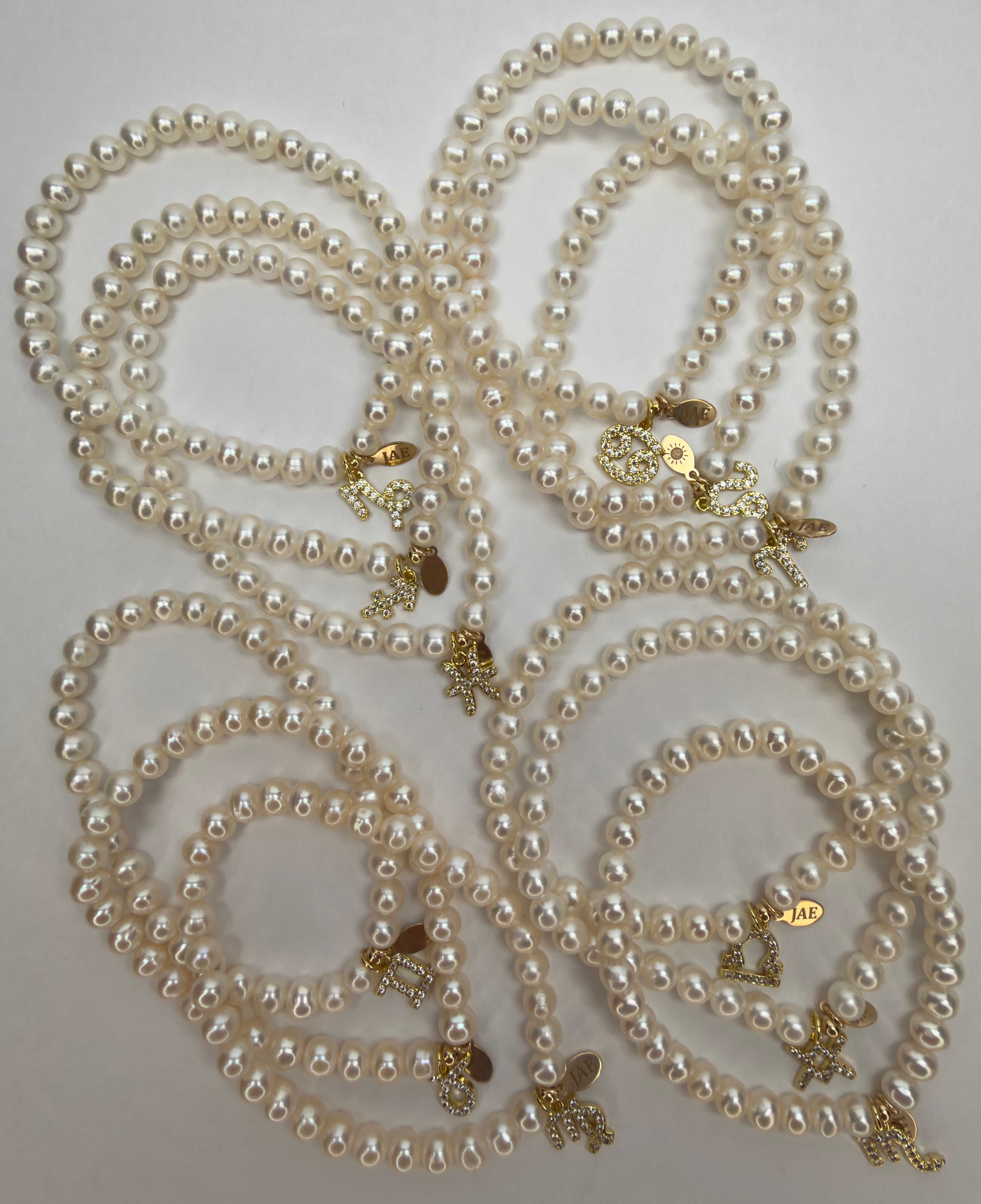 Zodiac Sign and Pearl Bracelets