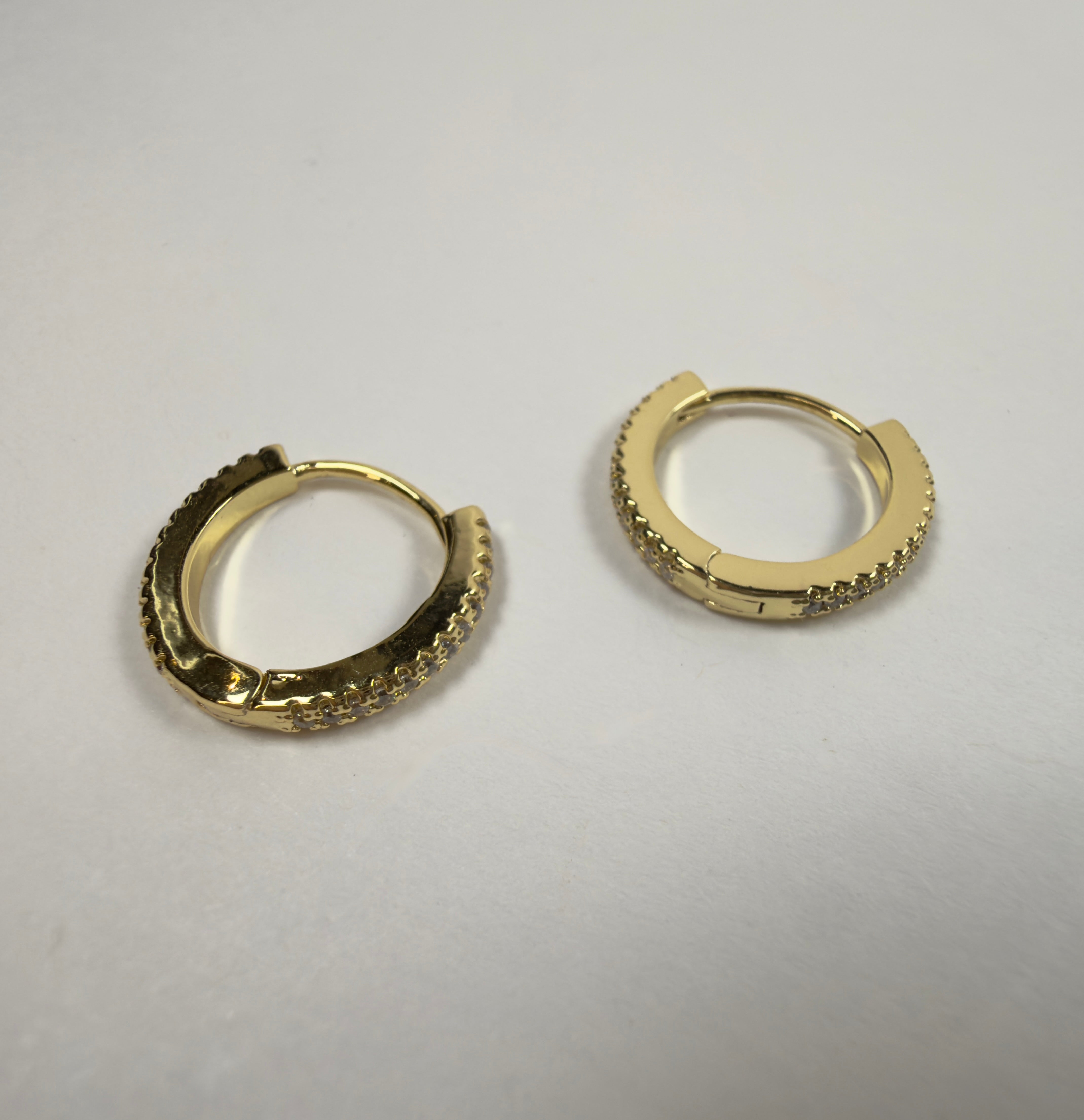 The Campbell - Cubic Zirconia Huggie Hoop Earrings